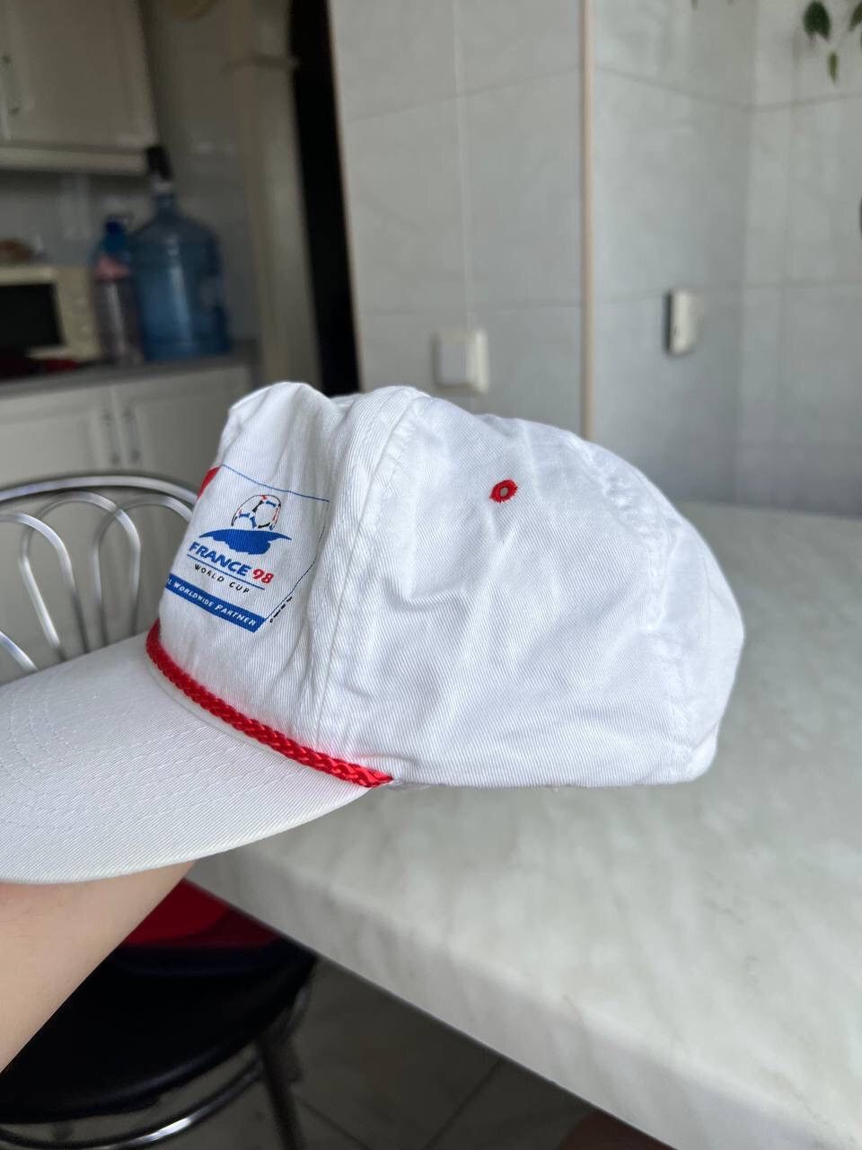 Sports Specialties Vintage 90s BUD France 98 World Cup White Cap Hat Y2K Size ONE SIZE - 9 Thumbnail