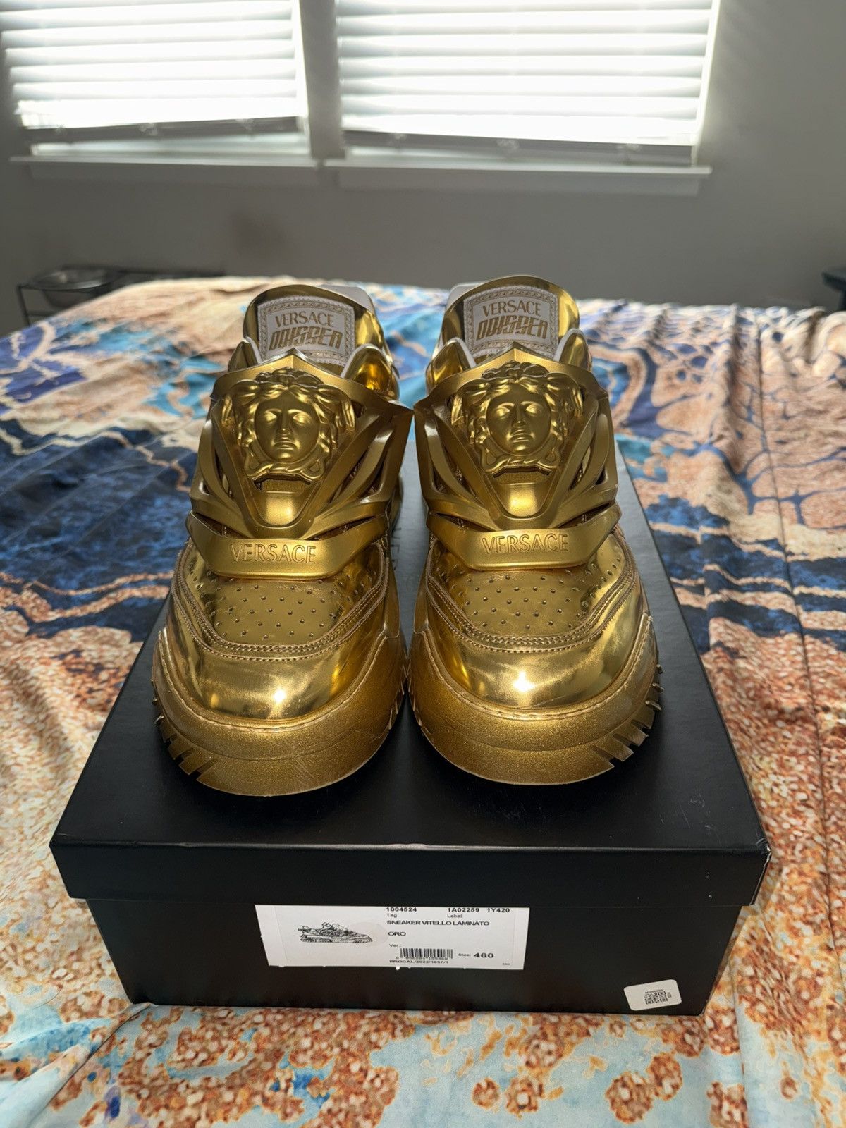 Versace Gold Medusa Sneakers - Size E 46