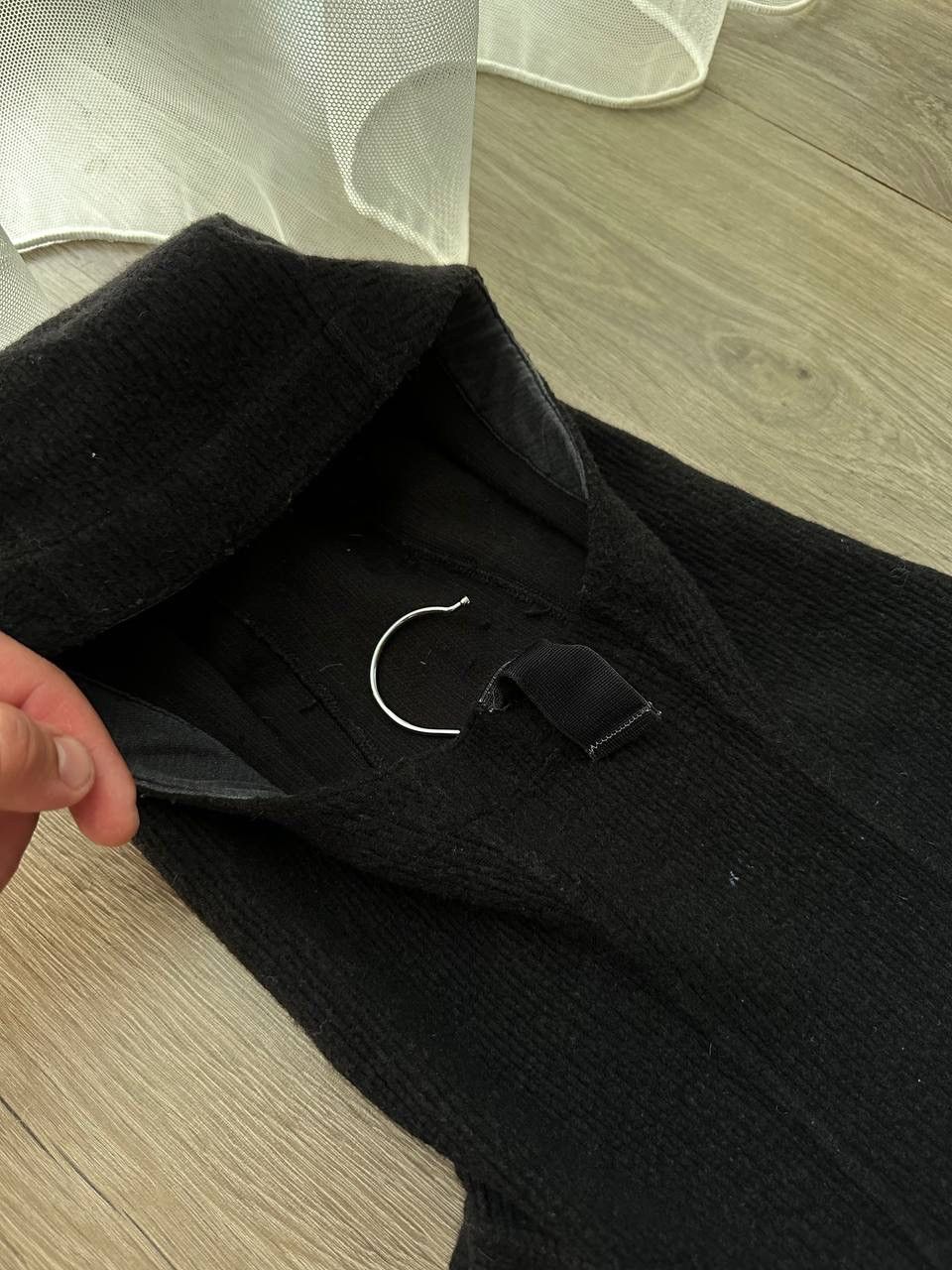 Stone Island × Vintage Vintage Stone Island Ninja Black Wool Hoodie Size US L / EU 52-54 / 3 - 7 Thumbnail