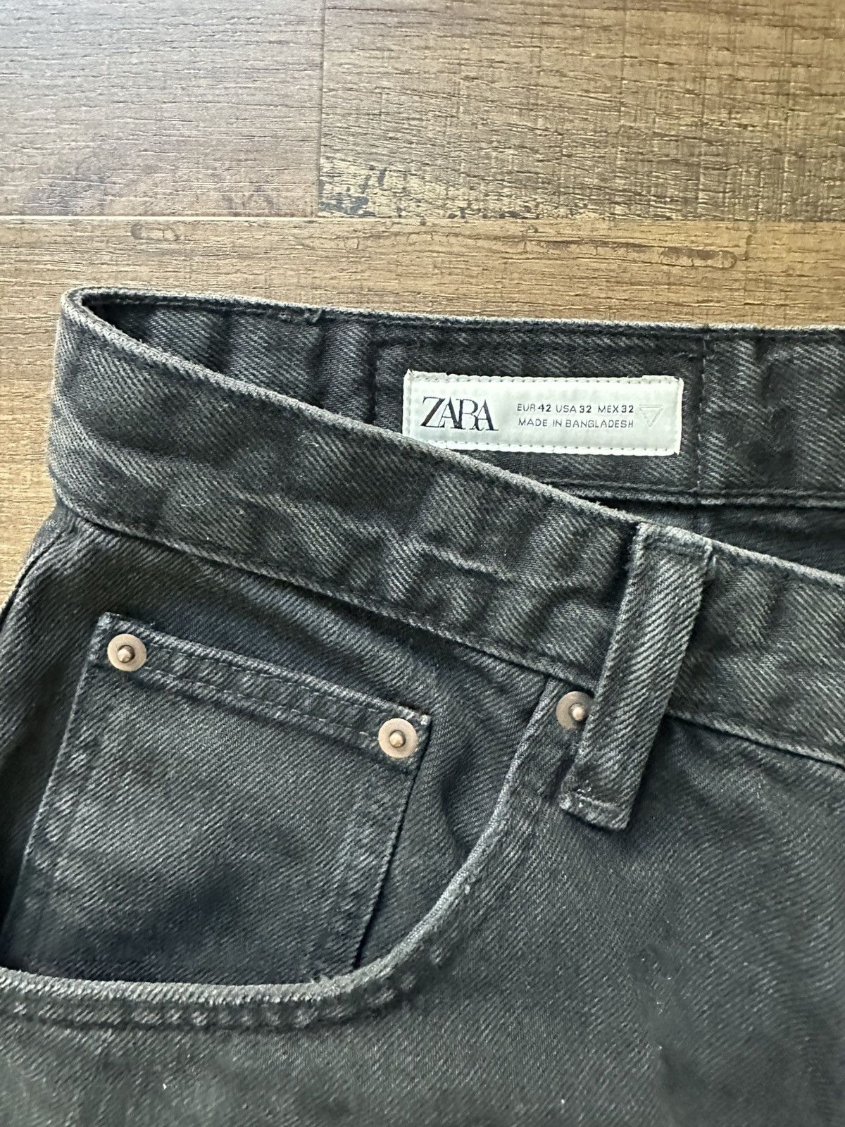 Zara Zara embroidered Black Denim Size US 32 / EU 48 - 4 Thumbnail
