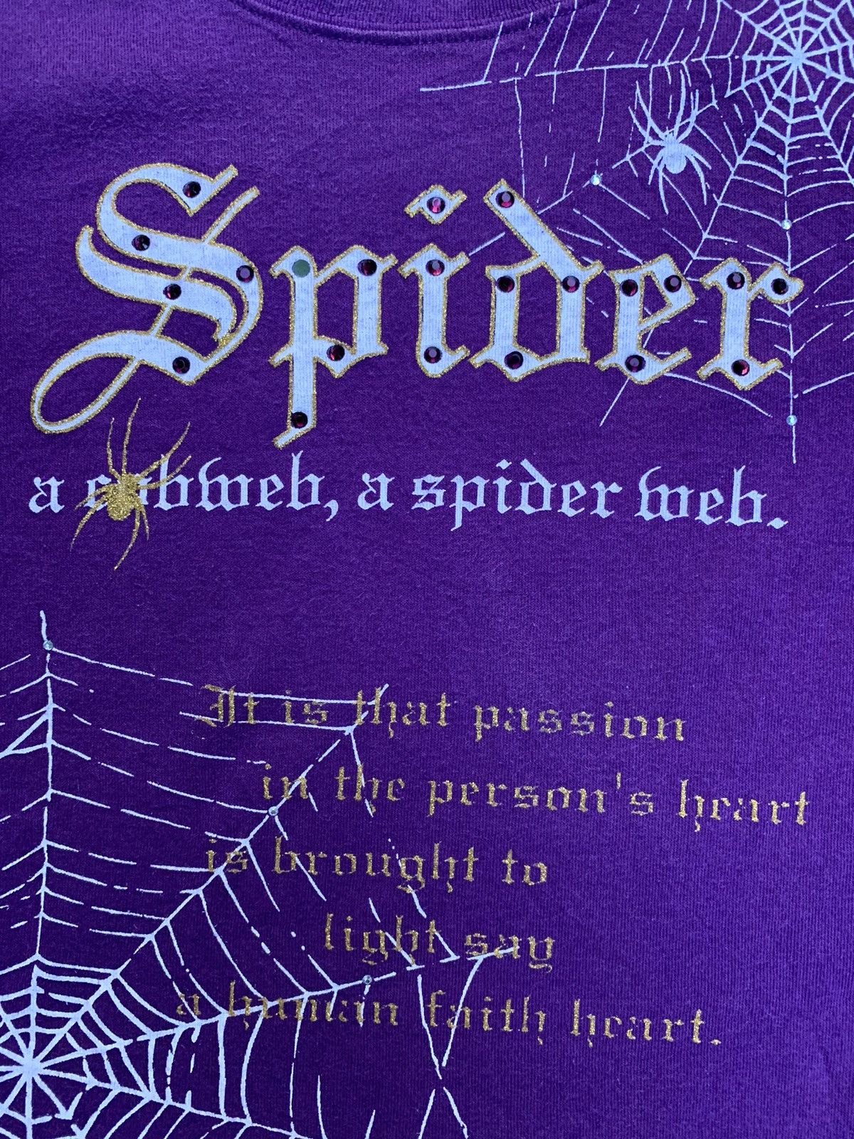 Japanese Brand × Le Grande Bleu (L.G.B.) y2k Jessy Logan Spider Poem Purple Top Tee Size M / US 6-8 / IT 42-44 - 5 Thumbnail