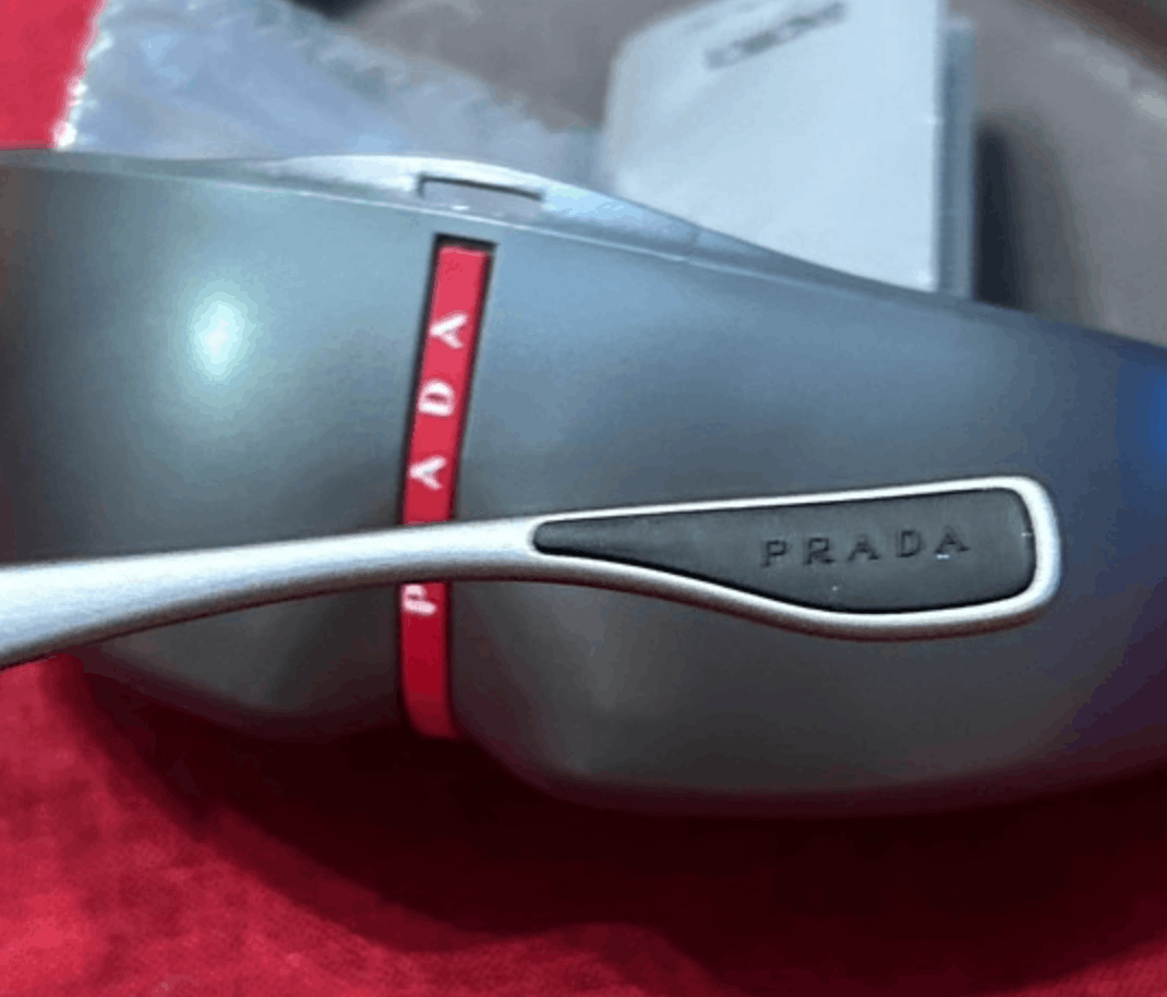 Prada PRADA Sunglasses SPS 06M Sport Red Tab Shield Mask Symbole Size ONE SIZE - 7 Thumbnail