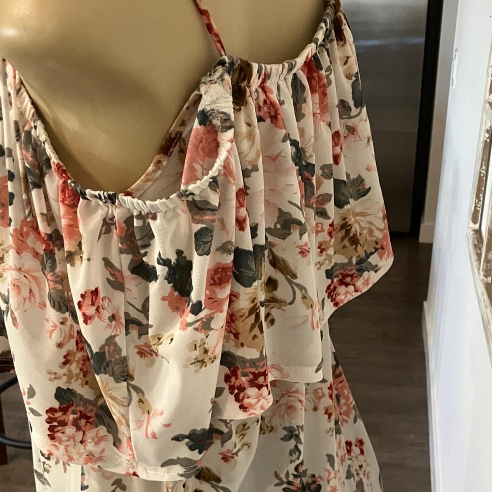 Other PRE LOVE Siren Lily Floral Off-Shoulder Blouse Size L / US 10 / IT 46 - 5 Thumbnail