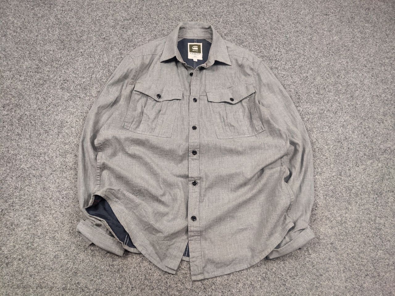 G-Star G Star Raw Rovic Cargo Pocket Gray Long sleeve button Shirt Size US L / EU 52-54 / 3 - 2 Thumbnail