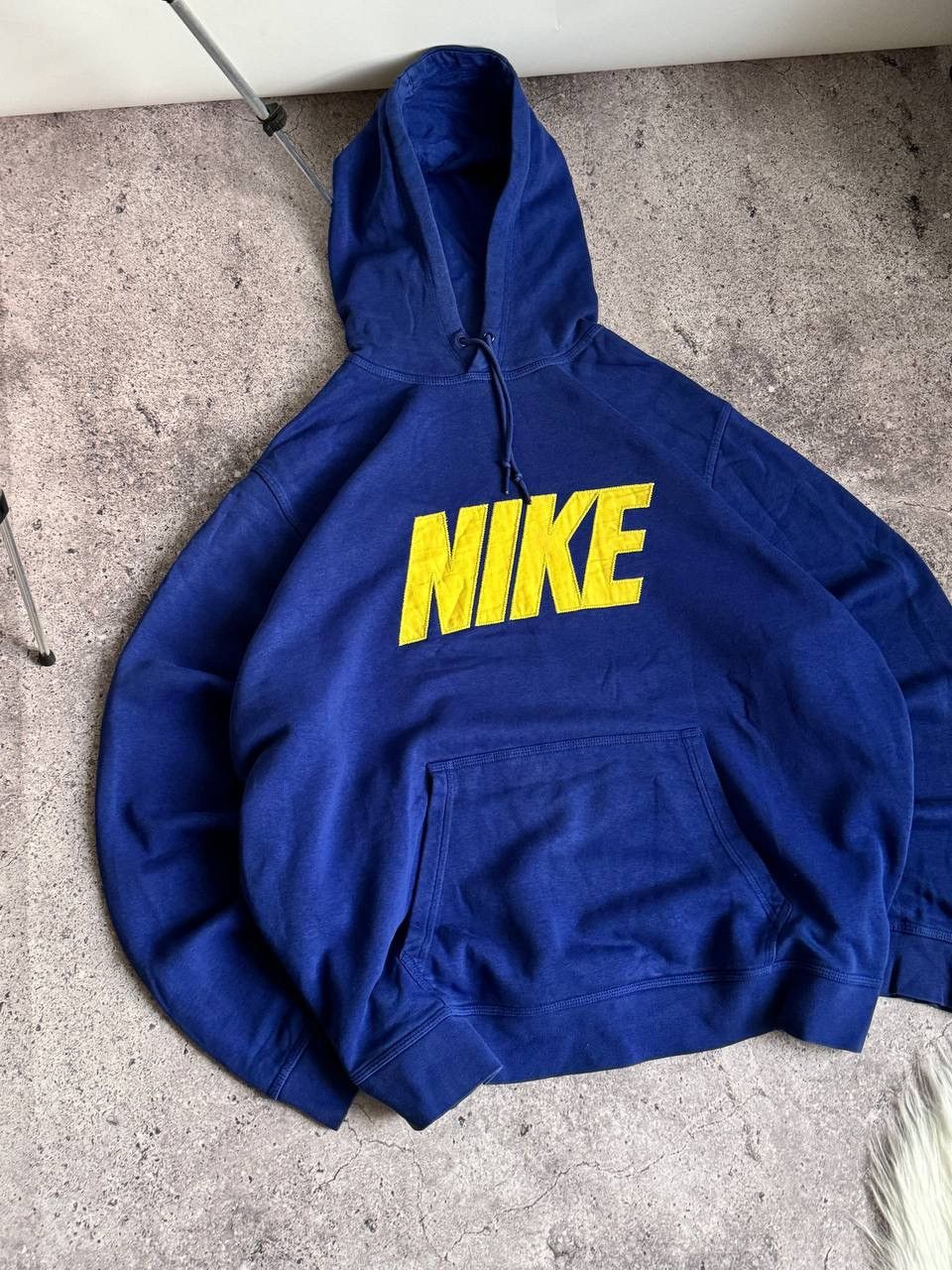 Nike Vintage Nike Y2K swoosh oversized blue hoodie Size US XL / EU 56 / 4 - 4 Thumbnail
