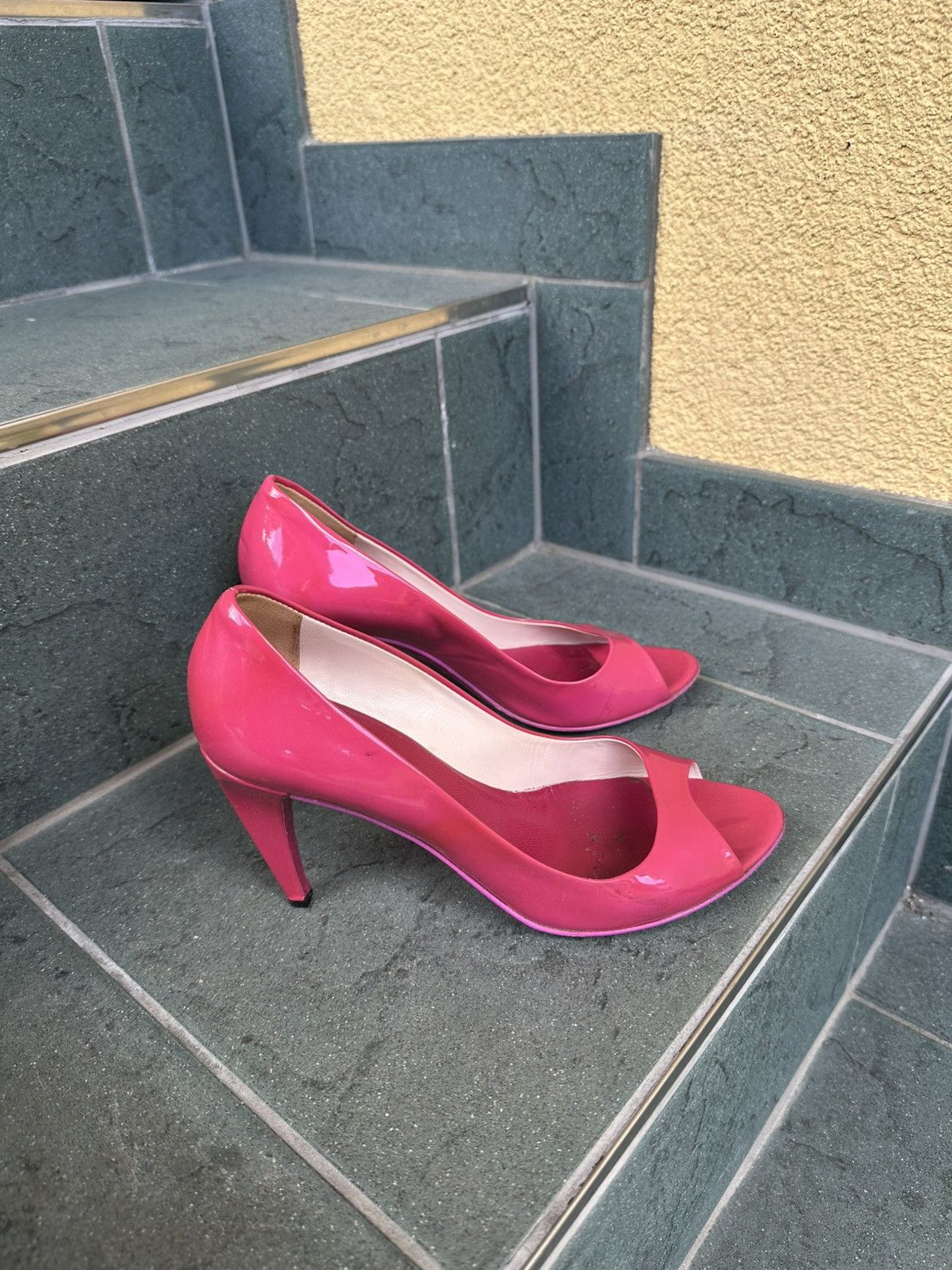 Prada Prada Womens Sz 36.5 Patent Leather Platform Heels Sz 6.5-7 Size US 6.5 / IT 36.5 - 6 Thumbnail