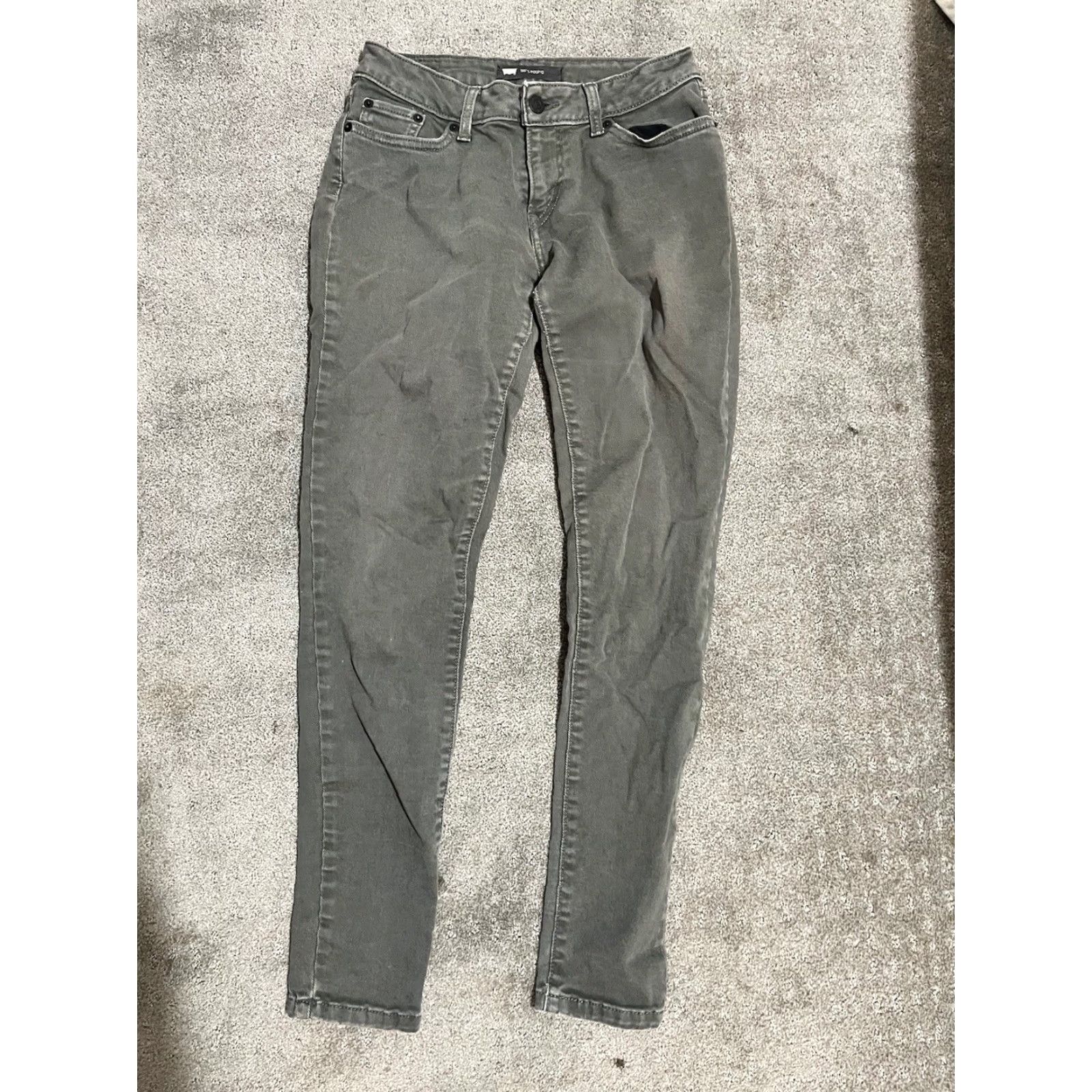 Levi's LEVIS Womens Jeans Legging Jegging Skinny 9 Gray 5-Pocket Denim Cotton Blend Mid Rise Slim Regular Inseam 26 Denim Logo Hip Hop Modern Womens Size 30" / US 8 / IT 44 - 4 Thumbnail