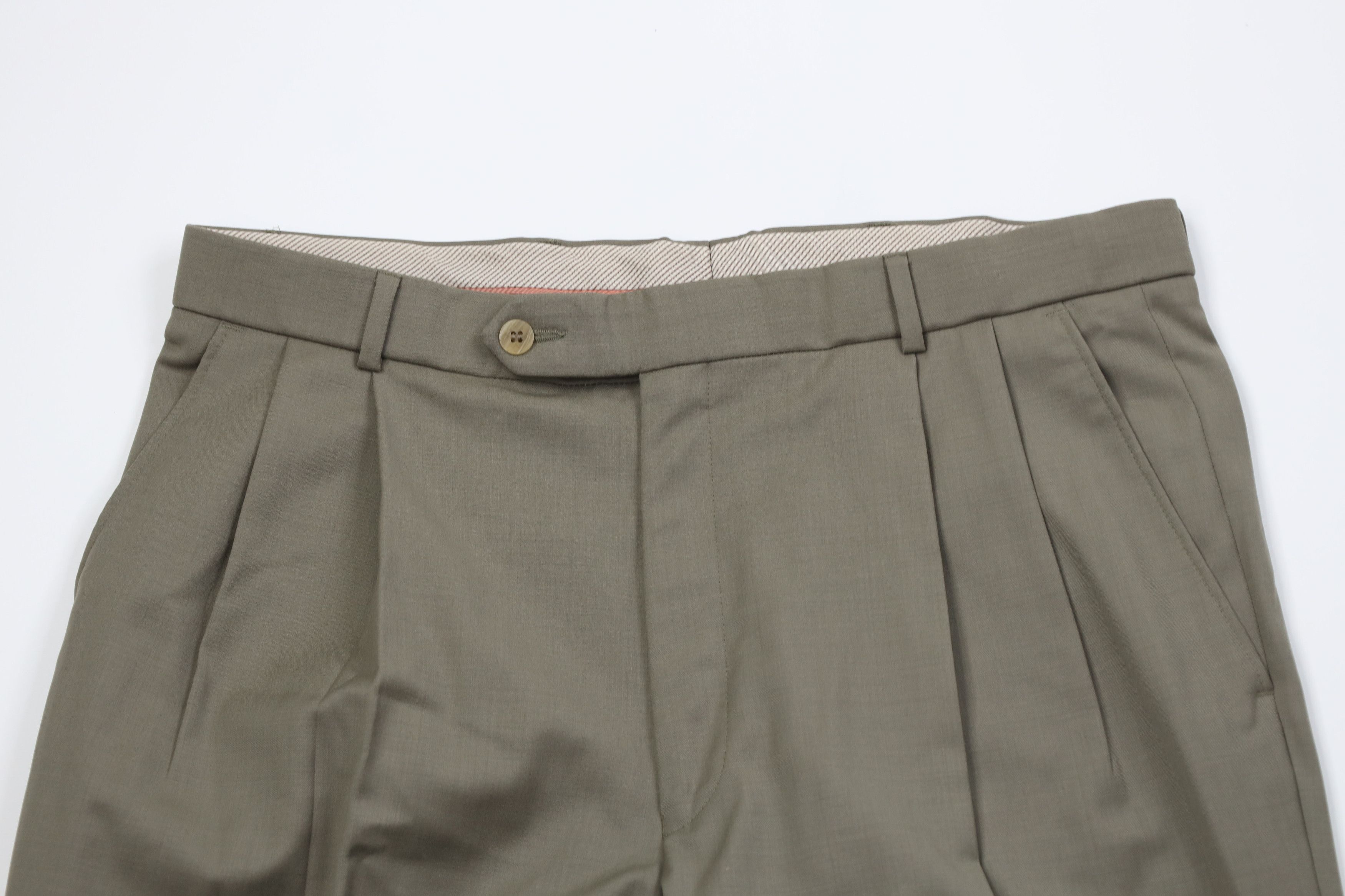 Vintage Vintage 90s Streetwear Wool Knit Wide Leg Chino Pants Size US 36 / EU 52 - 2 Thumbnail