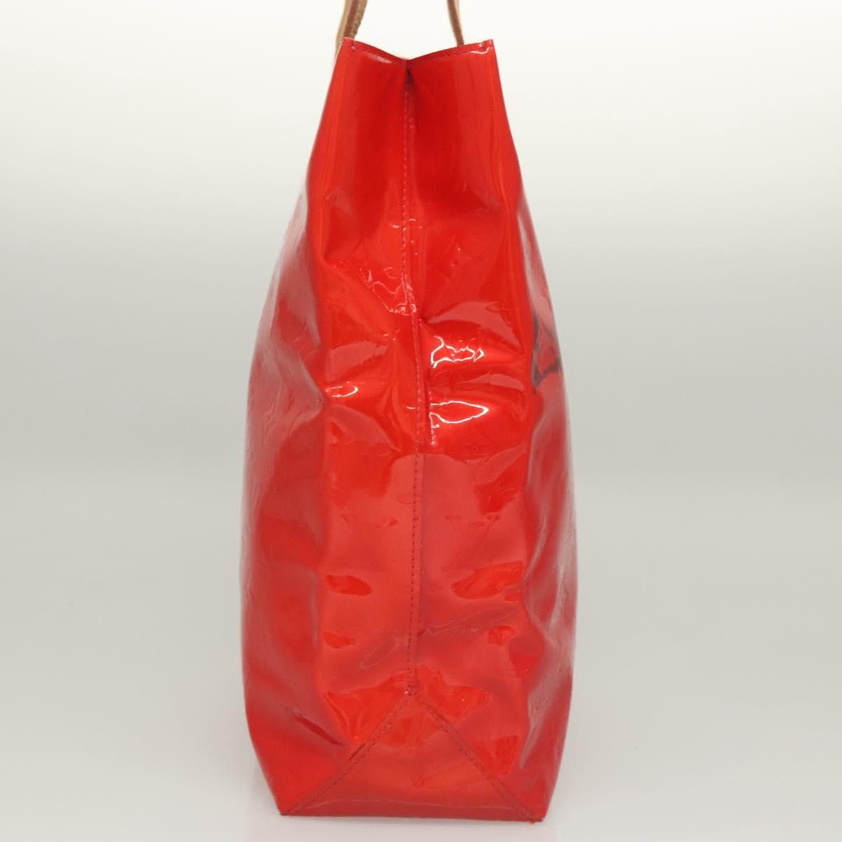Louis Vuitton LOUIS VUITTON Monogram Vernis Reade MM Hand Bag Red Rouge Size ONE SIZE - 4 Thumbnail