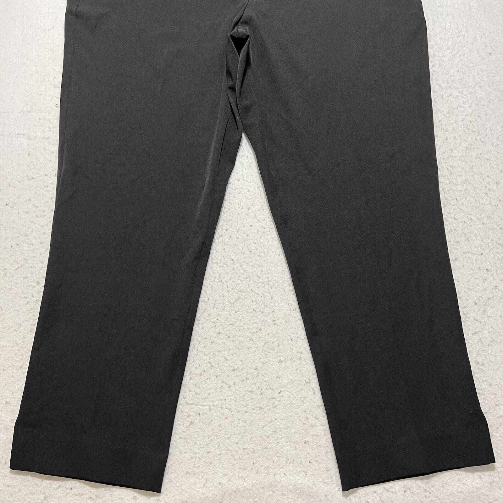 Worthington Worthington 14 (36x27) Flat Front Black Dress Pants Trousers Size 36" / US 14 / IT 50 - 3 Thumbnail