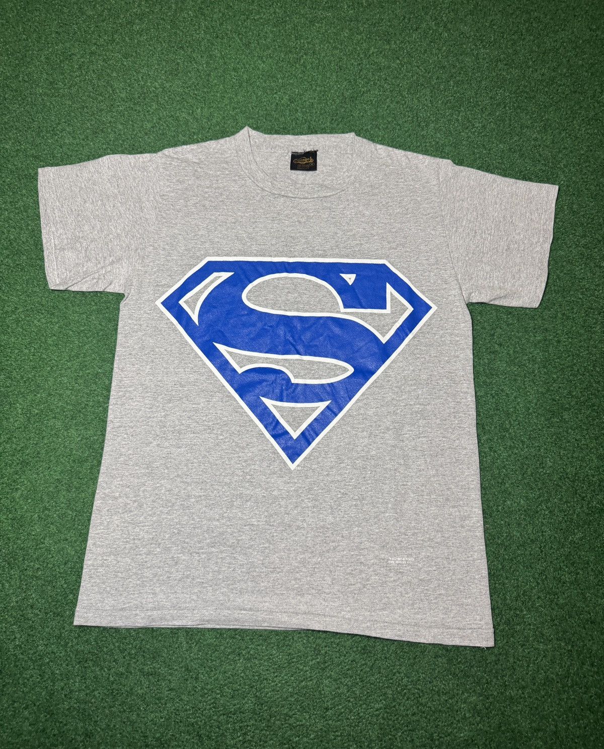 Vintage Vintage 90s Superman RARE Blue Changes Medium Gray T Shirt Size US M / EU 48-50 / 2 - 1 Thumbnail