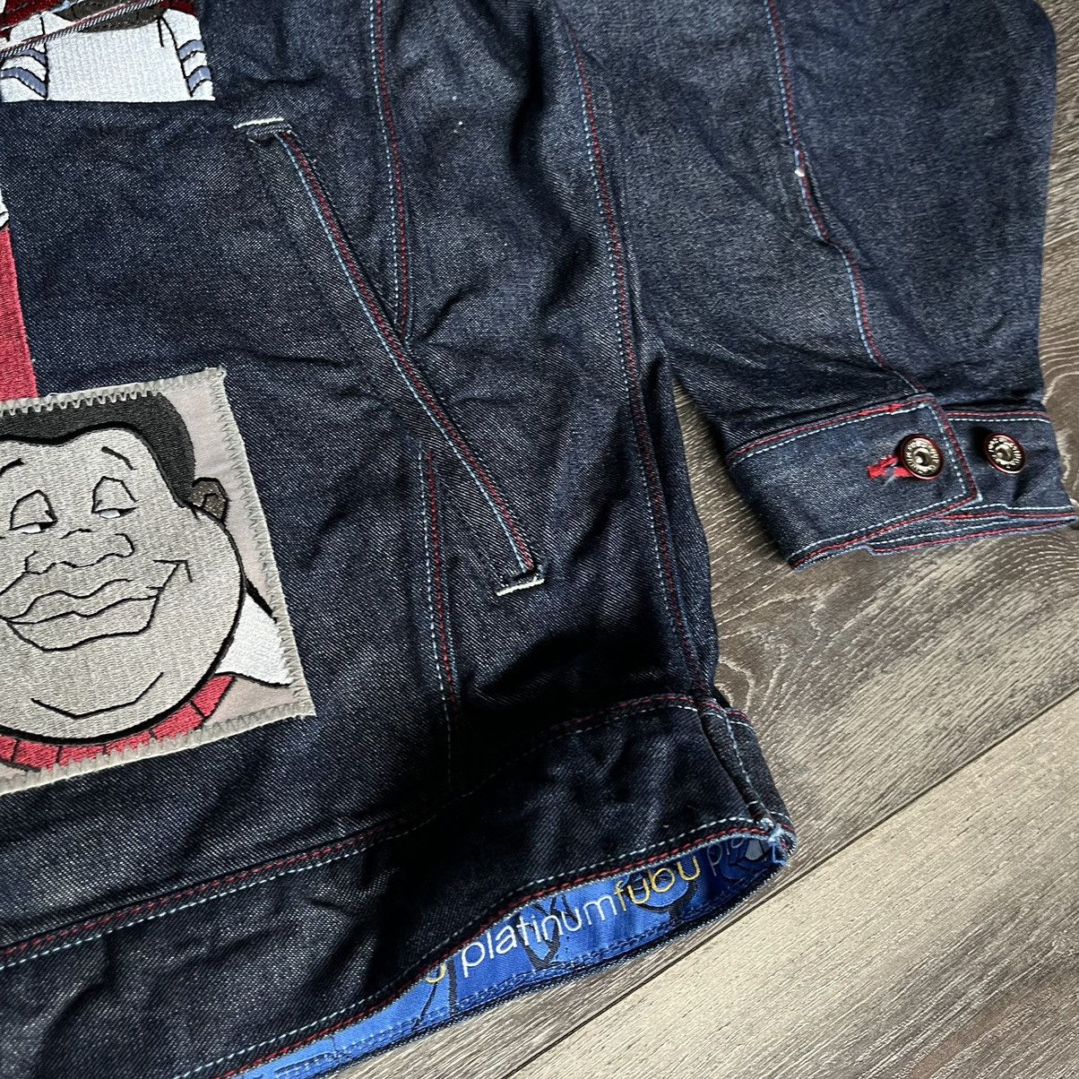 Fubu Vintage 1990s Platinum Fubu Fat Albert Rap Denim Jean Jacket Size US XXL / EU 58 / 5 - 8 Thumbnail