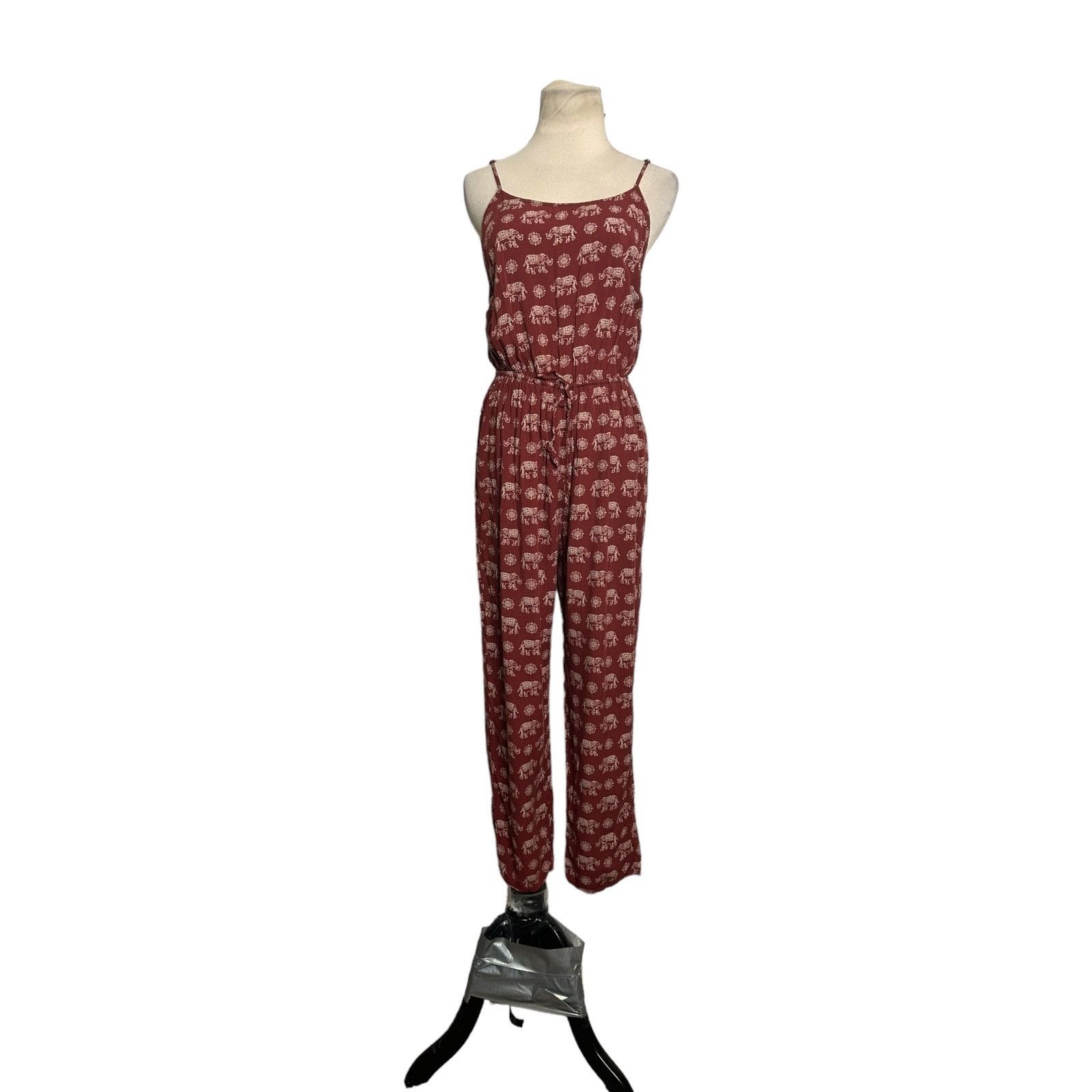 Forever 21 Forever 21 brown elephant print sleeveless jumpsuit size M Size 30" / US 8 / IT 44 - 10 Thumbnail