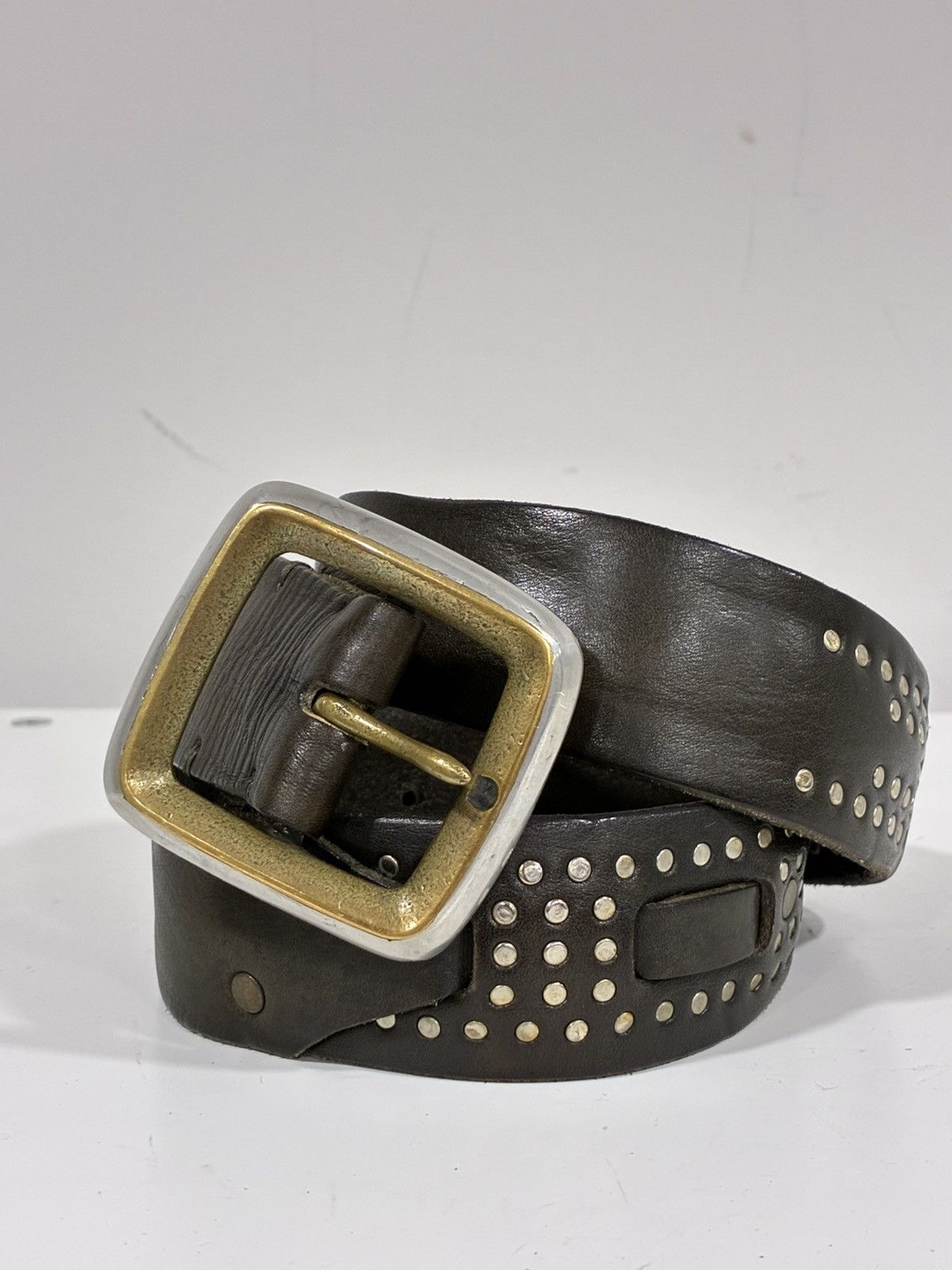 John Varvatos Doyer Studded Belt Size 32 Size 32 - 11 Thumbnail