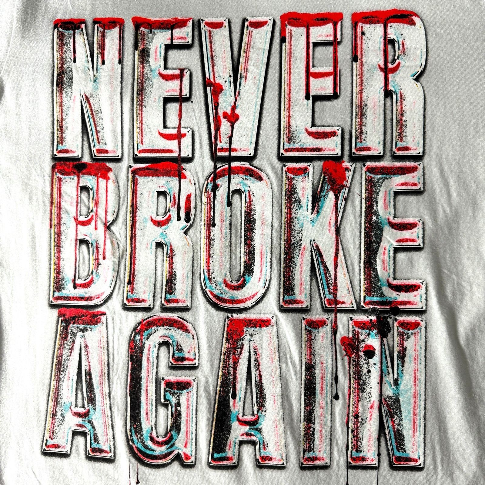 Other Never Broke Again Blood Dripped Logo T-shirt Mens L - Punk Size US L / EU 52-54 / 3 - 4 Thumbnail