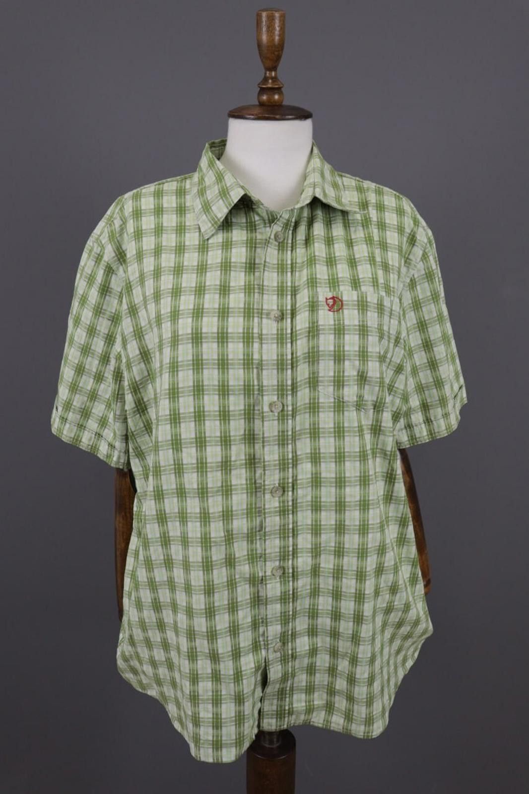 Fjallraven Men's Fjall Raven Green Check Hiking Blouse Shirt Size XL Size US XL / EU 56 / 4 - 1 Thumbnail