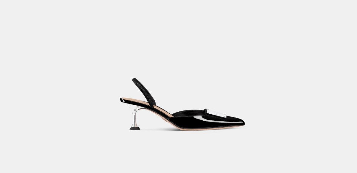 image of Dior O1W1Db10524 Slingback Pump In Black Shoes, Women's