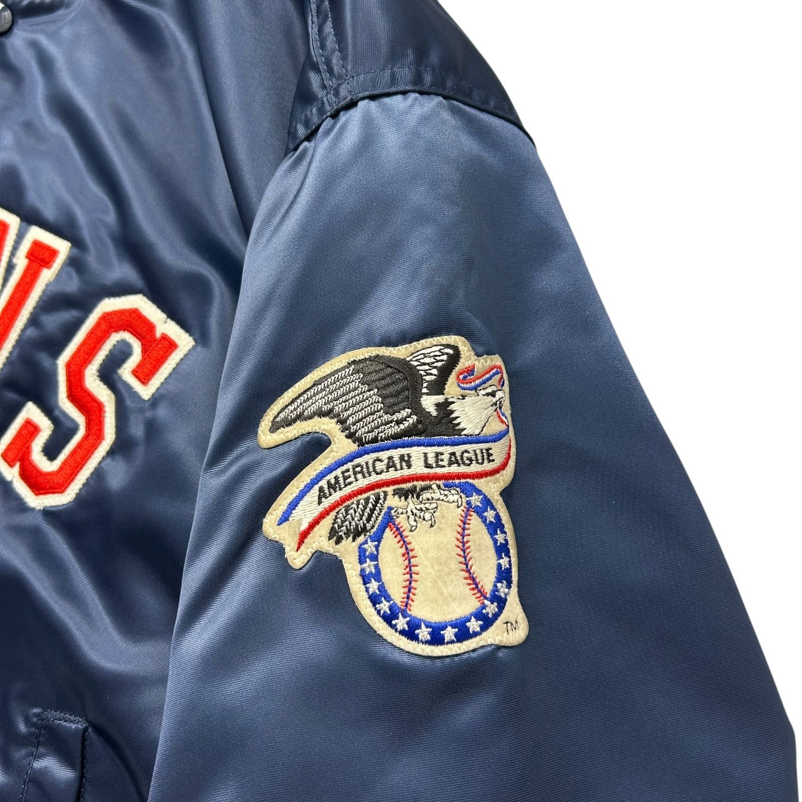 MLB × Vintage DEADSTOCK 90s MINNESOTA TWINS PYRAMID SATIN BOMBER JACKET Size US L / EU 52-54 / 3 - 4 Thumbnail