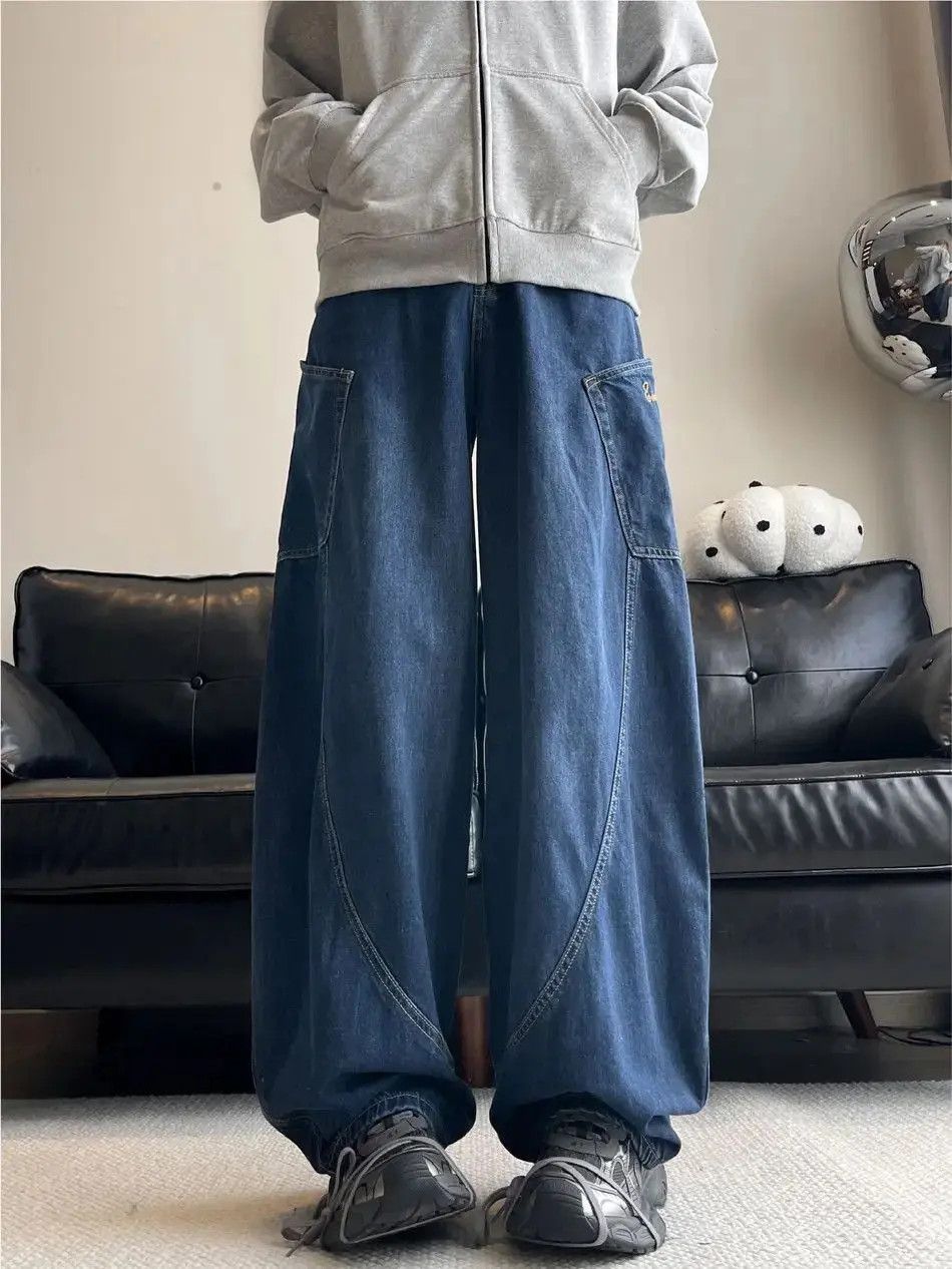 Japanese Brand Retro loose straight leg casual jeans Size US 32 / EU 48 - 3 Thumbnail