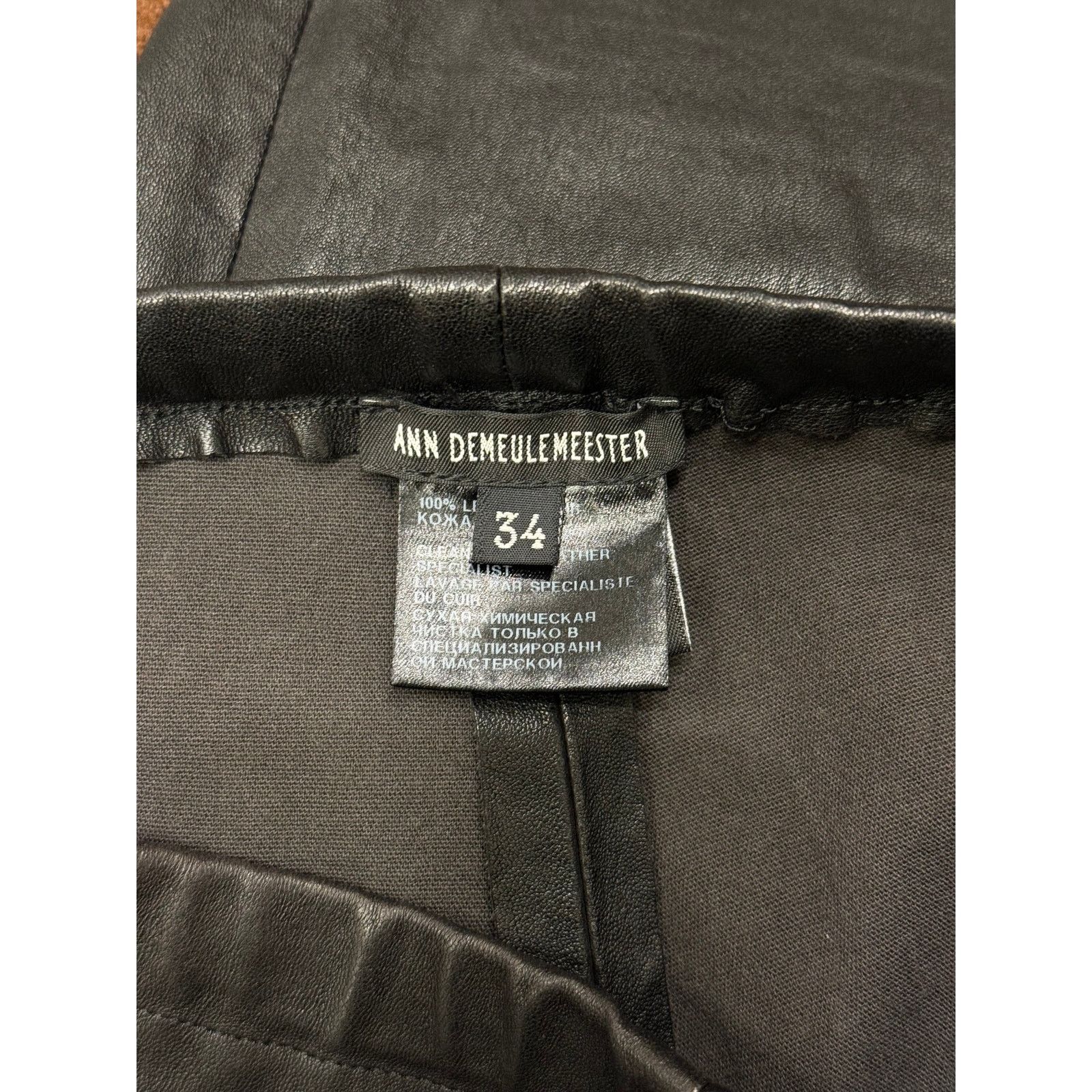 Ann Demeulemeester 2000s Ann Demeulemeester extra long leather leggings Size 25" / US 0 / IT 36 - 6 Thumbnail