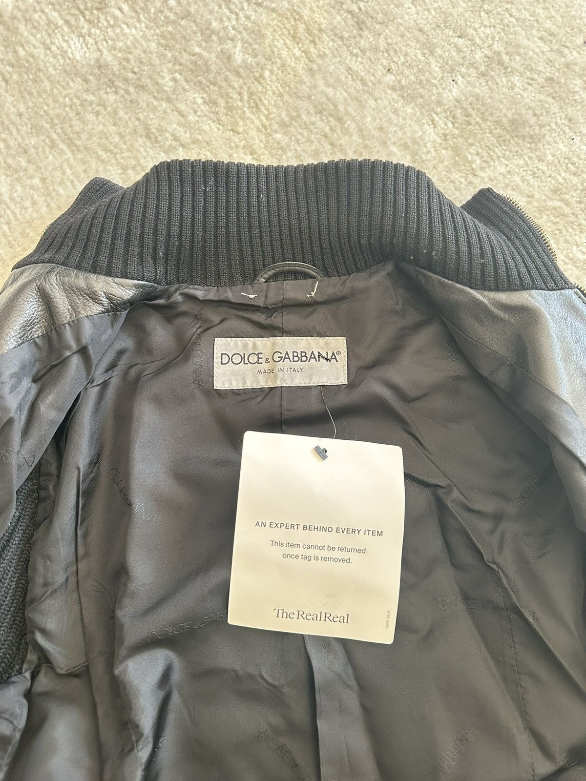 Dolce & Gabbana DOLCE & GABBANA – Vintage Wool & Leather Bomber Jacket Size S / US 4 / IT 40 - 9 Thumbnail