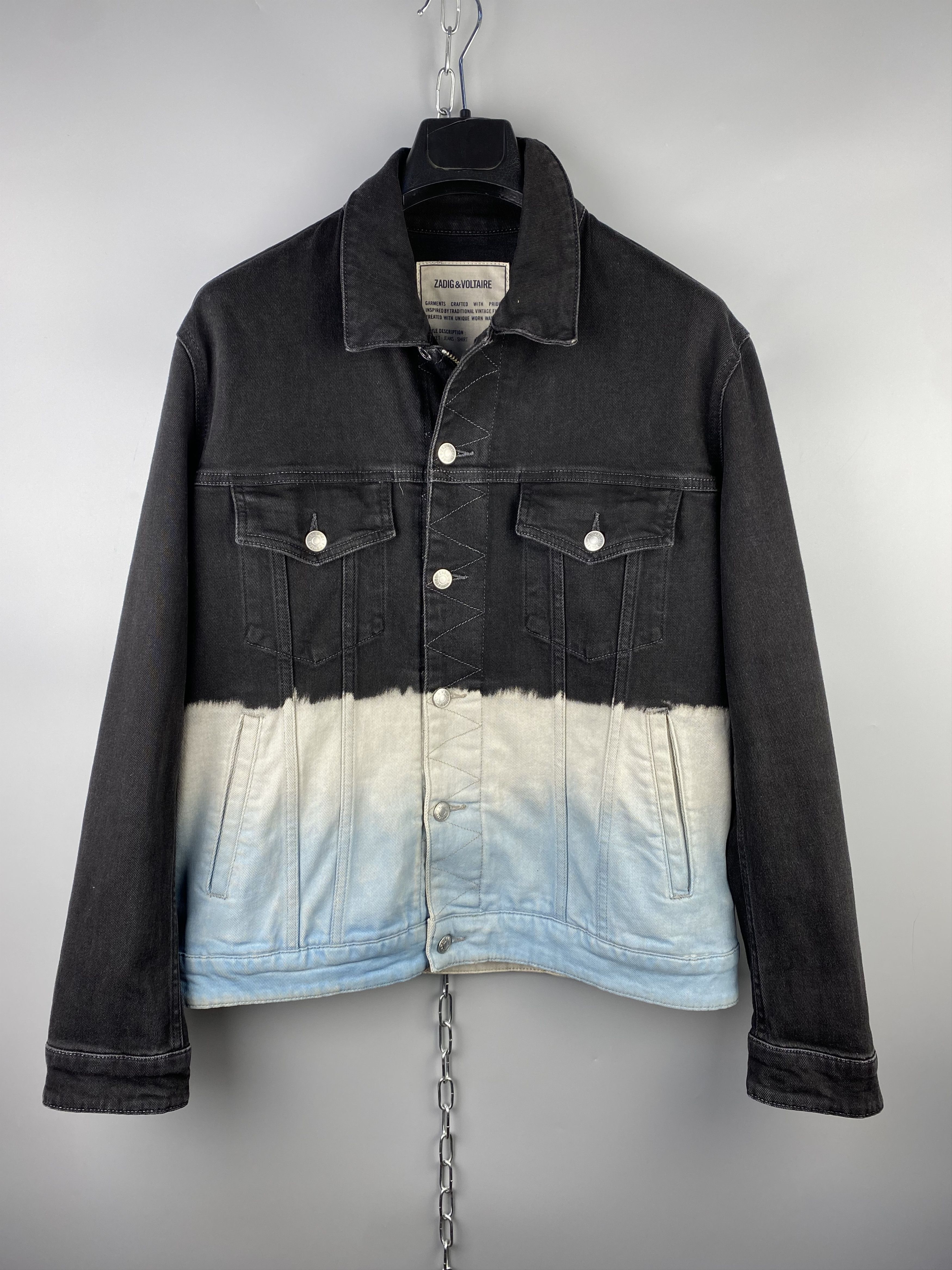 Zadig & Voltaire Zadig Voltaire Denim Washed Trucker Jacket Size US L / EU 52-54 / 3 - 1 Thumbnail