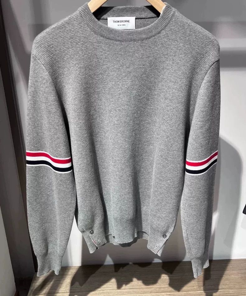 Thom Browne Thom Browne Grey Crewneck Sweater - dmc Size US M / EU 48-50 / 2 - 1 Thumbnail