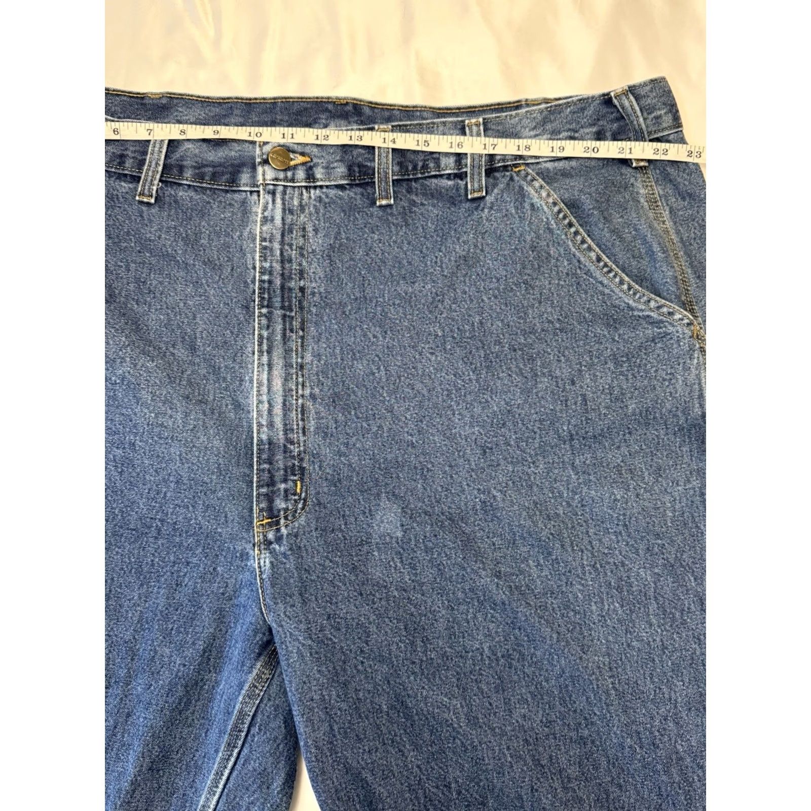 Carhartt VINTAGE Carhartt Jeans Pants Denim Dungaree 46x32 Blue Work Mens Size US 30 / EU 46 - 5 Thumbnail