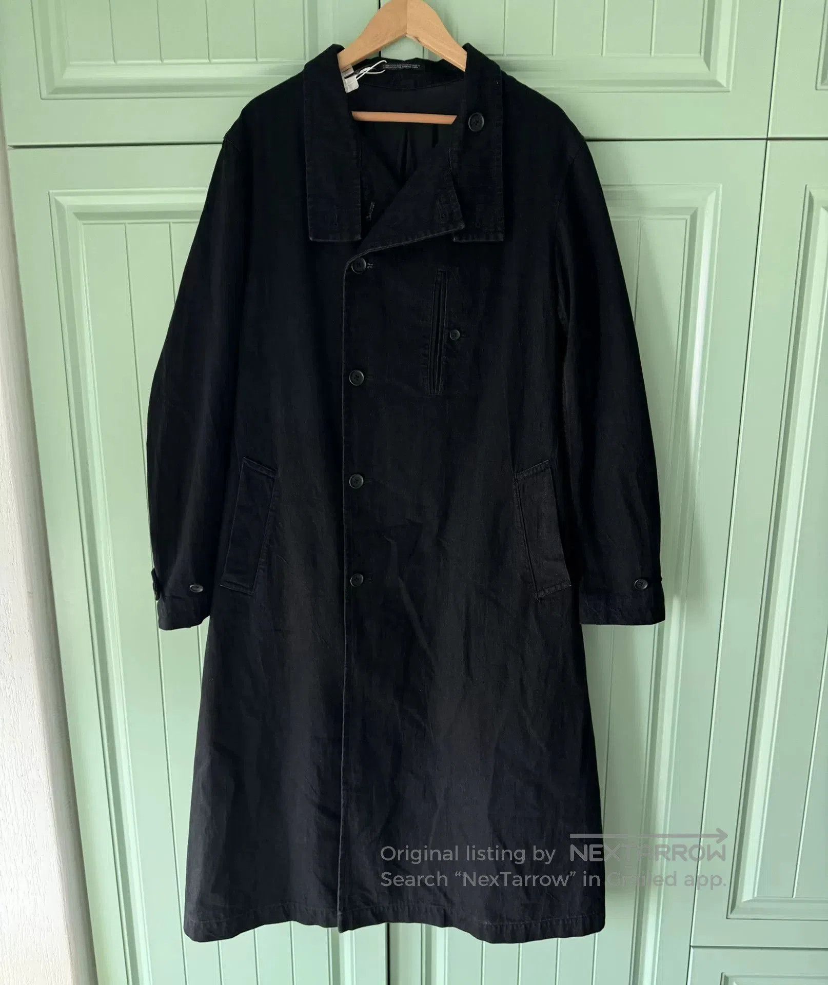 Yohji Yamamoto Yohji Yamamoto Black Classic Trench Coat. Size US S / EU 44-46 / 1 - 1 Thumbnail