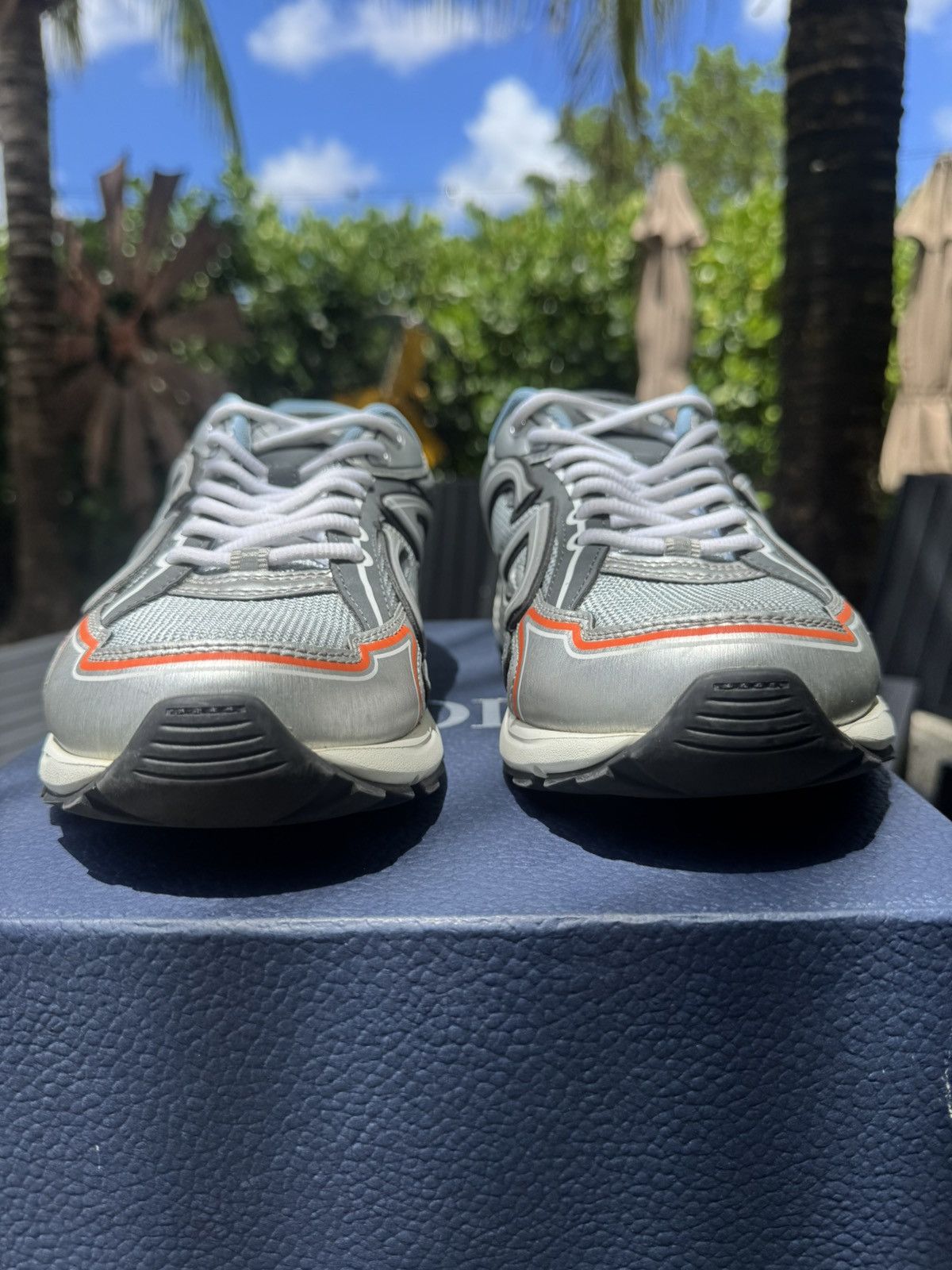 Dior DIOR B30 Sneaker Grey Blue Orange Size US 7 / EU 40 - 4 Thumbnail