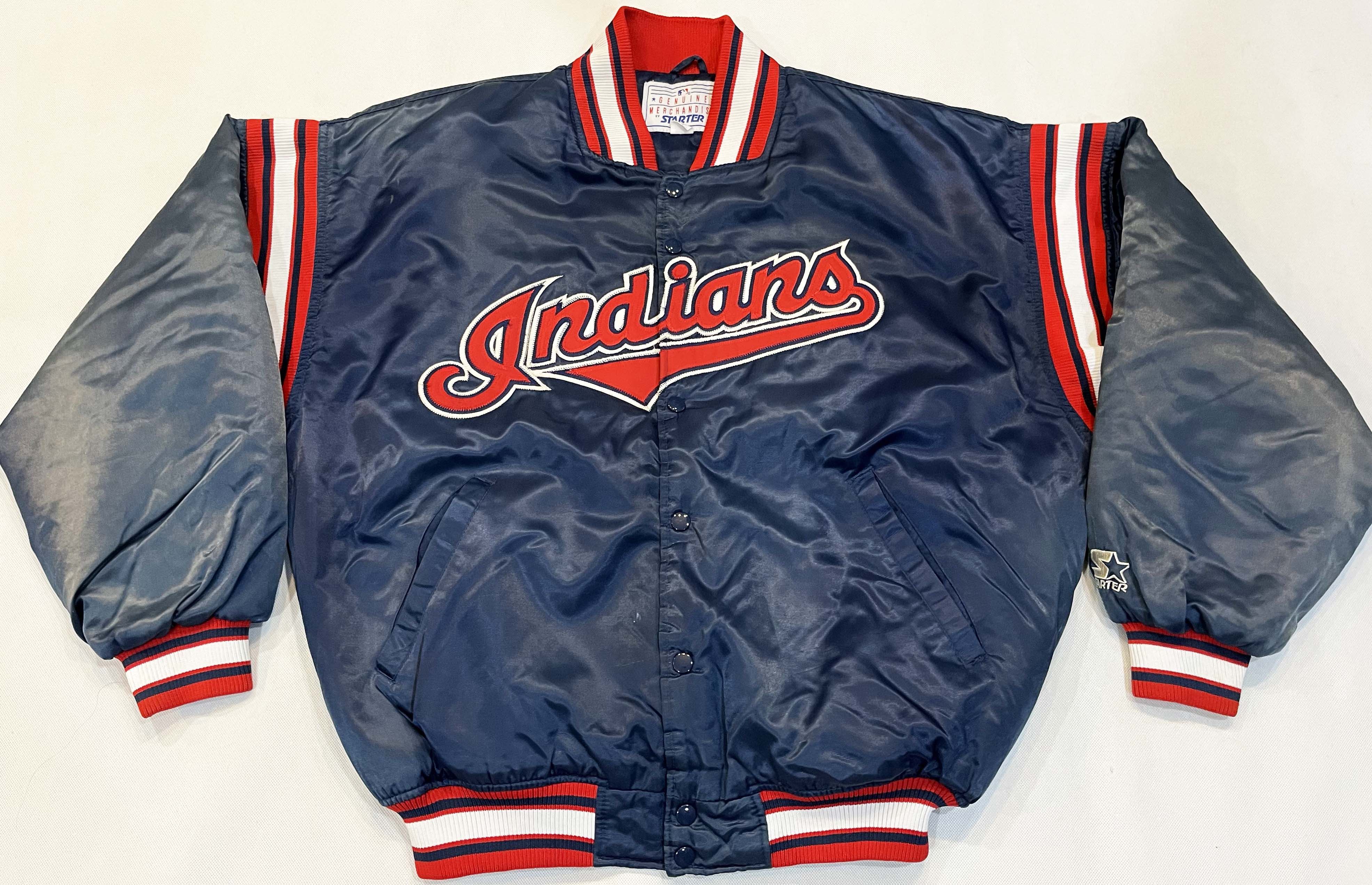 MLB × Starter × Vintage Vintage Starter MLB Cleveland Indians Bomber Satin Jacket Size US L / EU 52-54 / 3 - 1 Thumbnail