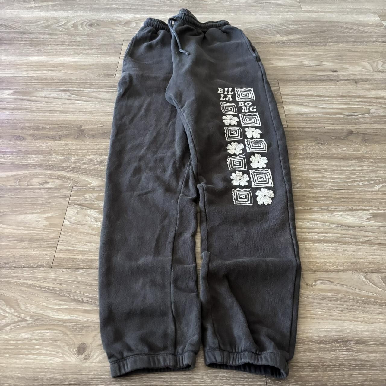 Billabong Crazy Vintage Y2K/2000s Faded Black Billabong Sweatpants! Fits XS Size US 28 / EU 44 - 3 Thumbnail