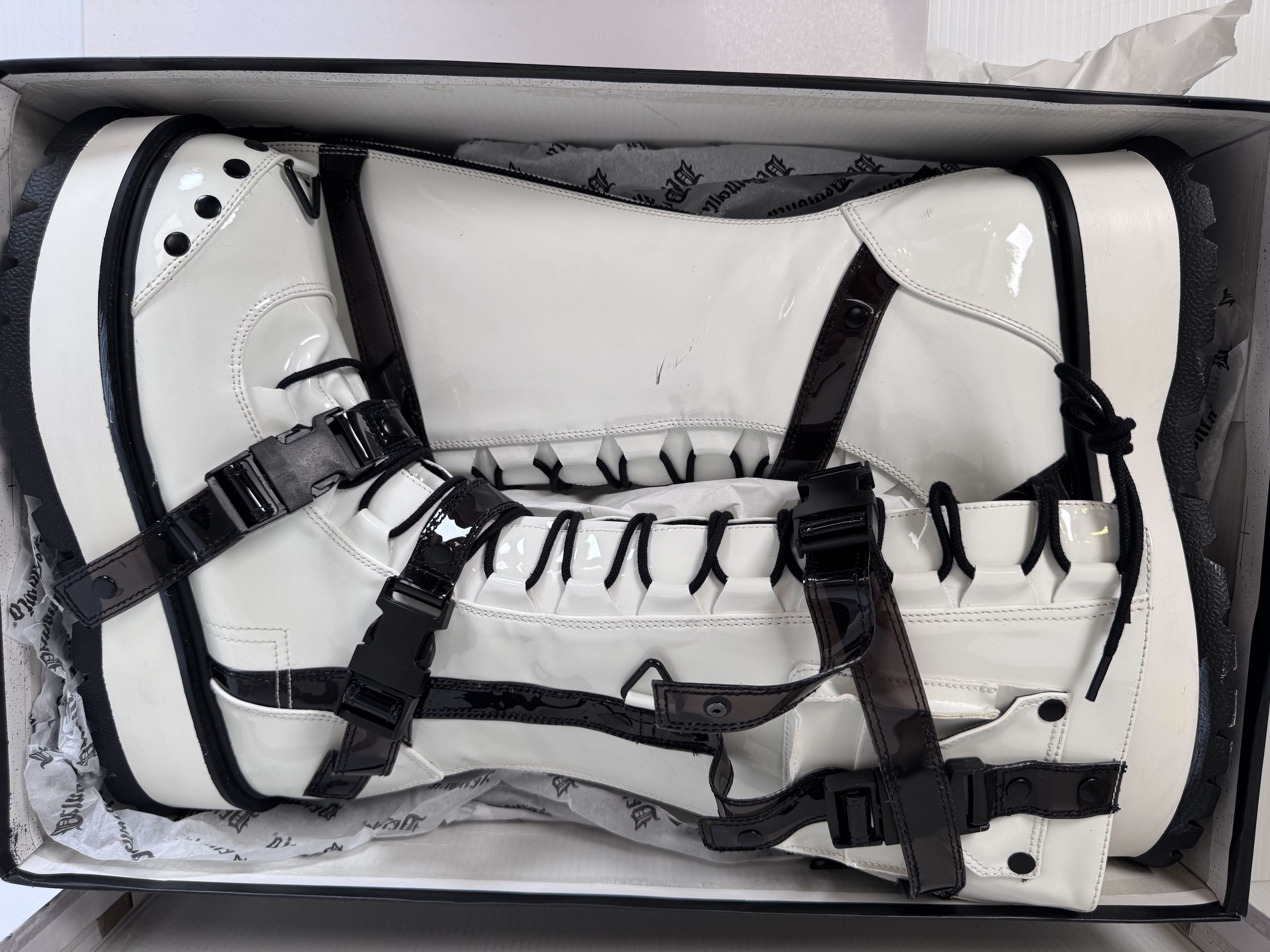 Demonia Cult Demonia Cult Slacker-260 White Knee High Punk Platform Boot Size US 12 / IT 42 - 10 Thumbnail