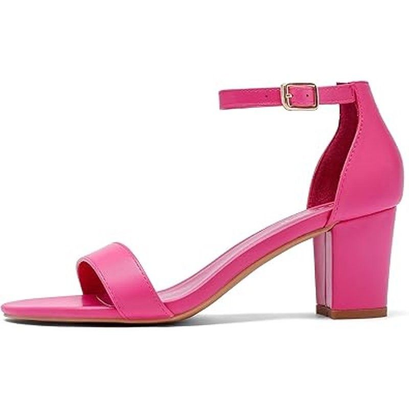 Other Dobolin Women's Size 10.5 Hot Pink Ankle Strap Heels Size US 10.5 / IT 40.5 - 2 Thumbnail