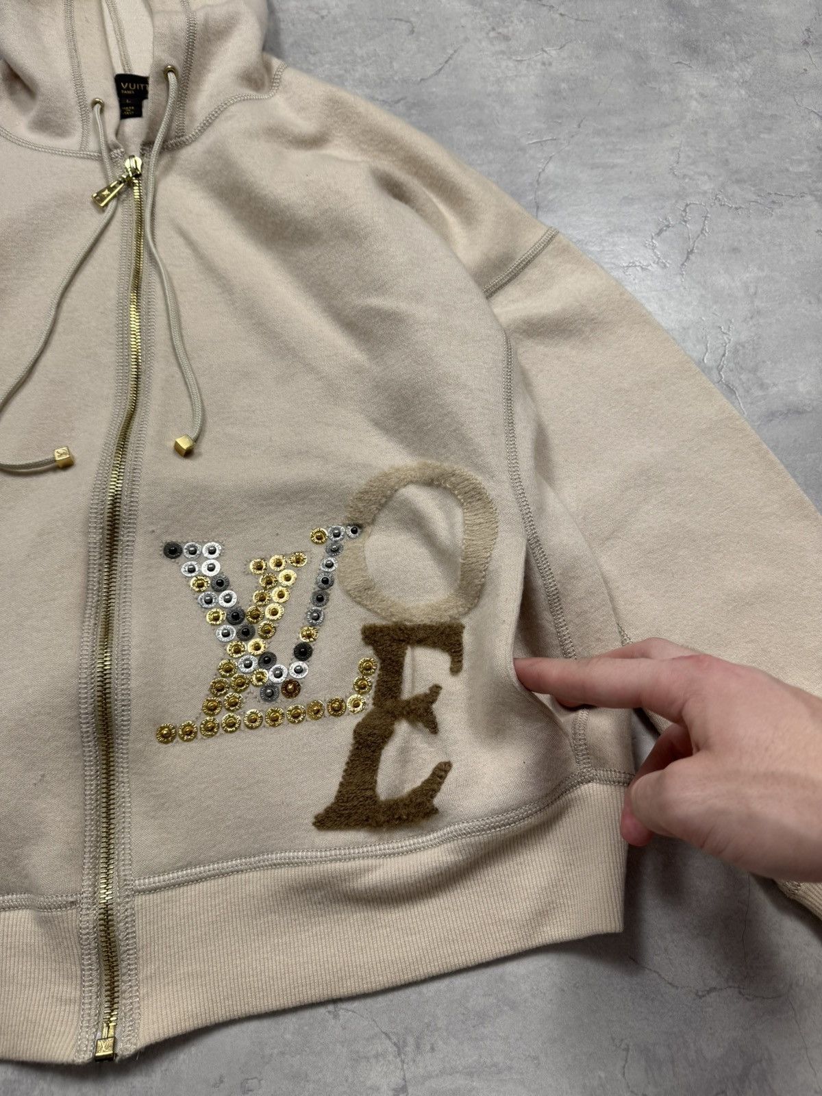 Louis Vuitton Louis Vuitton Vintage Luxury Zip Hoodie Size L / US 10 / IT 46 - 12 Thumbnail