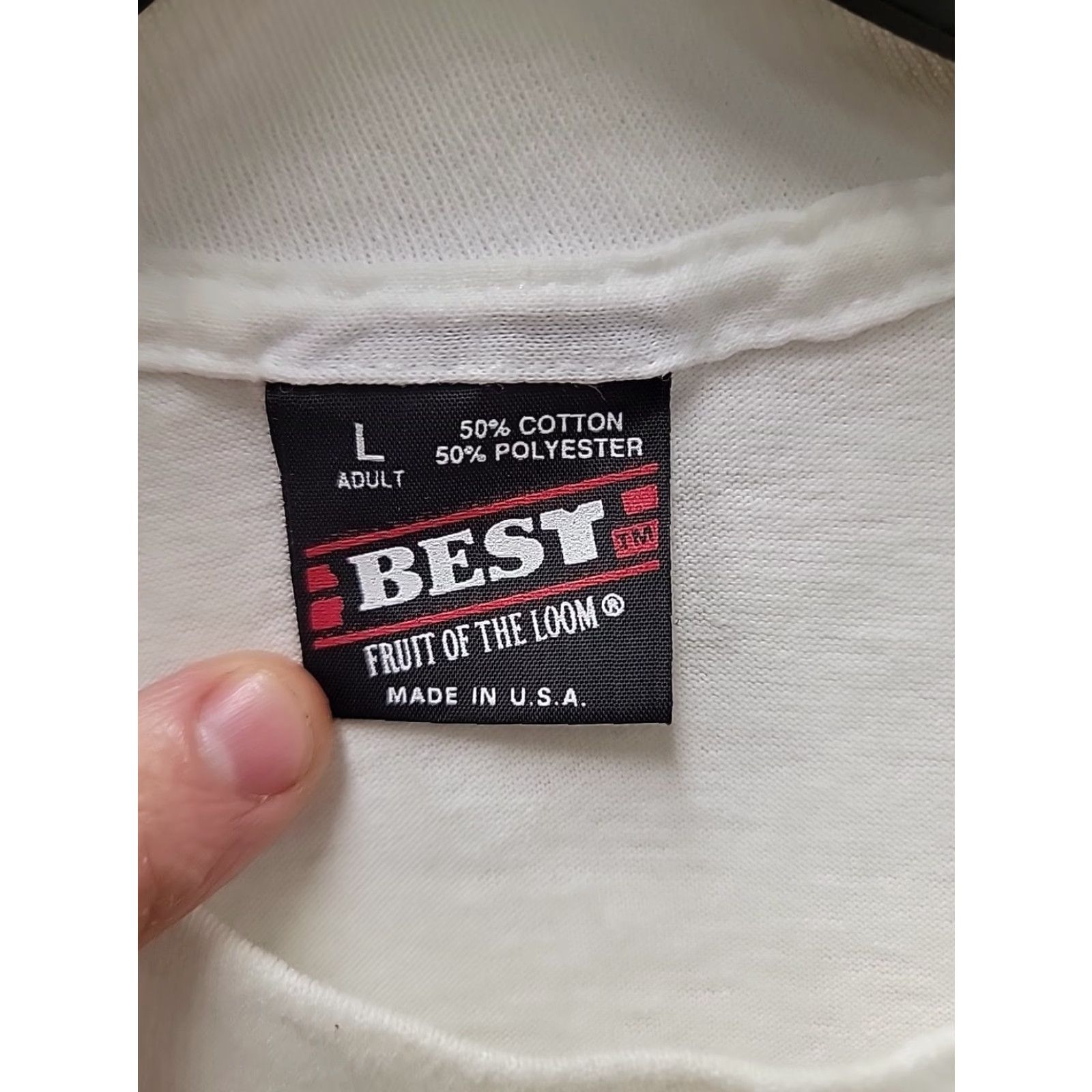 Fruit Of The Loom VINTAGE McSorley’s Old Ale House NYC Shirt Mens L White T-Shirt 90s Pub Size US L / EU 52-54 / 3 - 2 Thumbnail