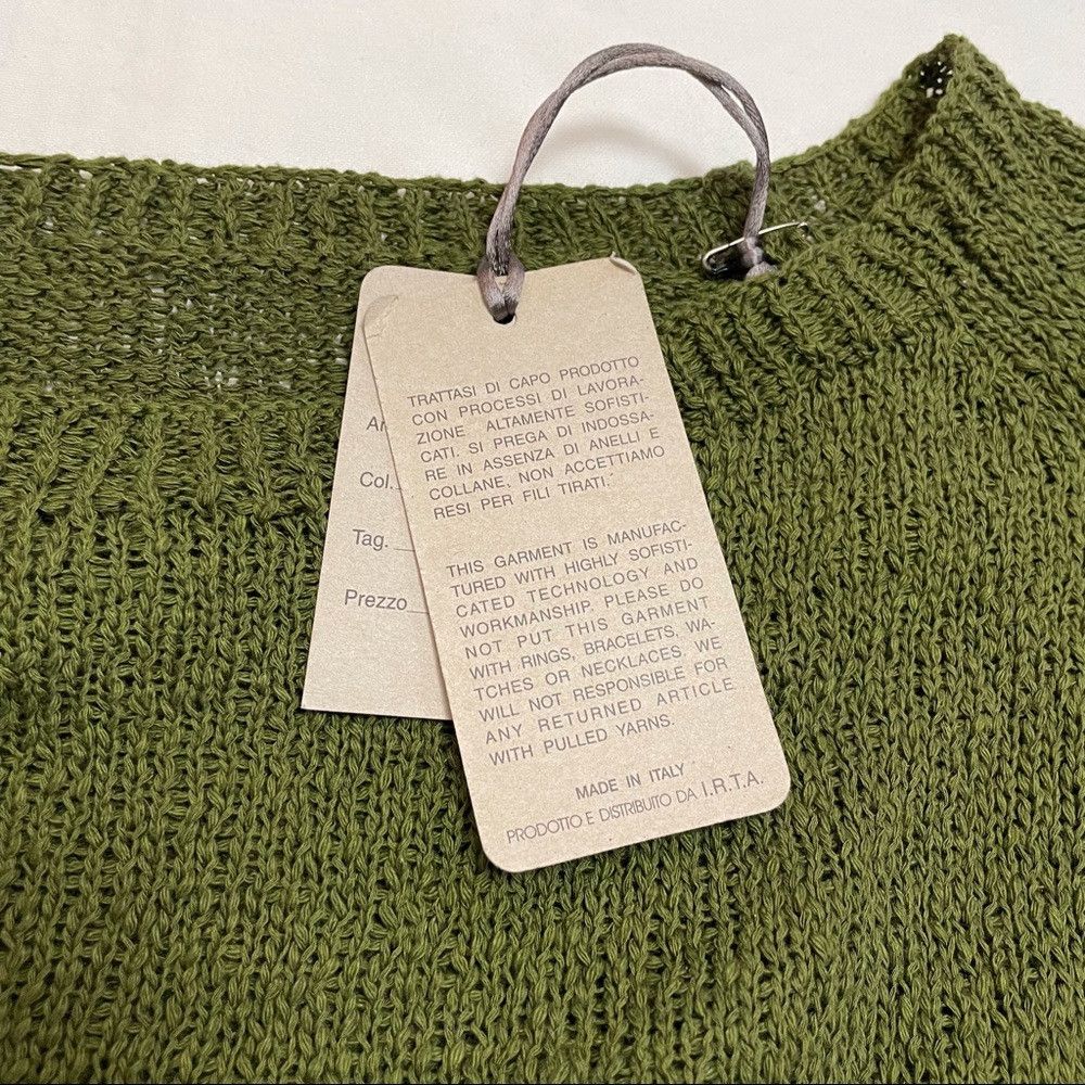 Other NWT New Italian Cotton Moss Green Sweater Made In Italy Siz Size S / US 4 / IT 40 - 8 Thumbnail