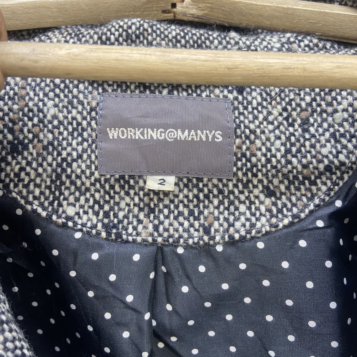 Japanese Brand Working@Manys Rabbit Fur Herringbone Wool Heavy Coat Size US S / EU 44-46 / 1 - 15 Thumbnail
