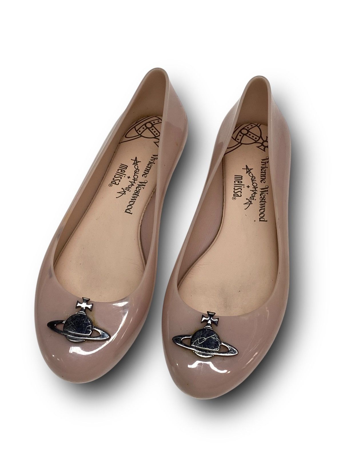 Vivienne Westwood 🔥 VIVIENNE WESTWOOD MELISSA FLATS ORB LOGO Y2K VIBES Size US 10 / IT 40 - 4 Thumbnail