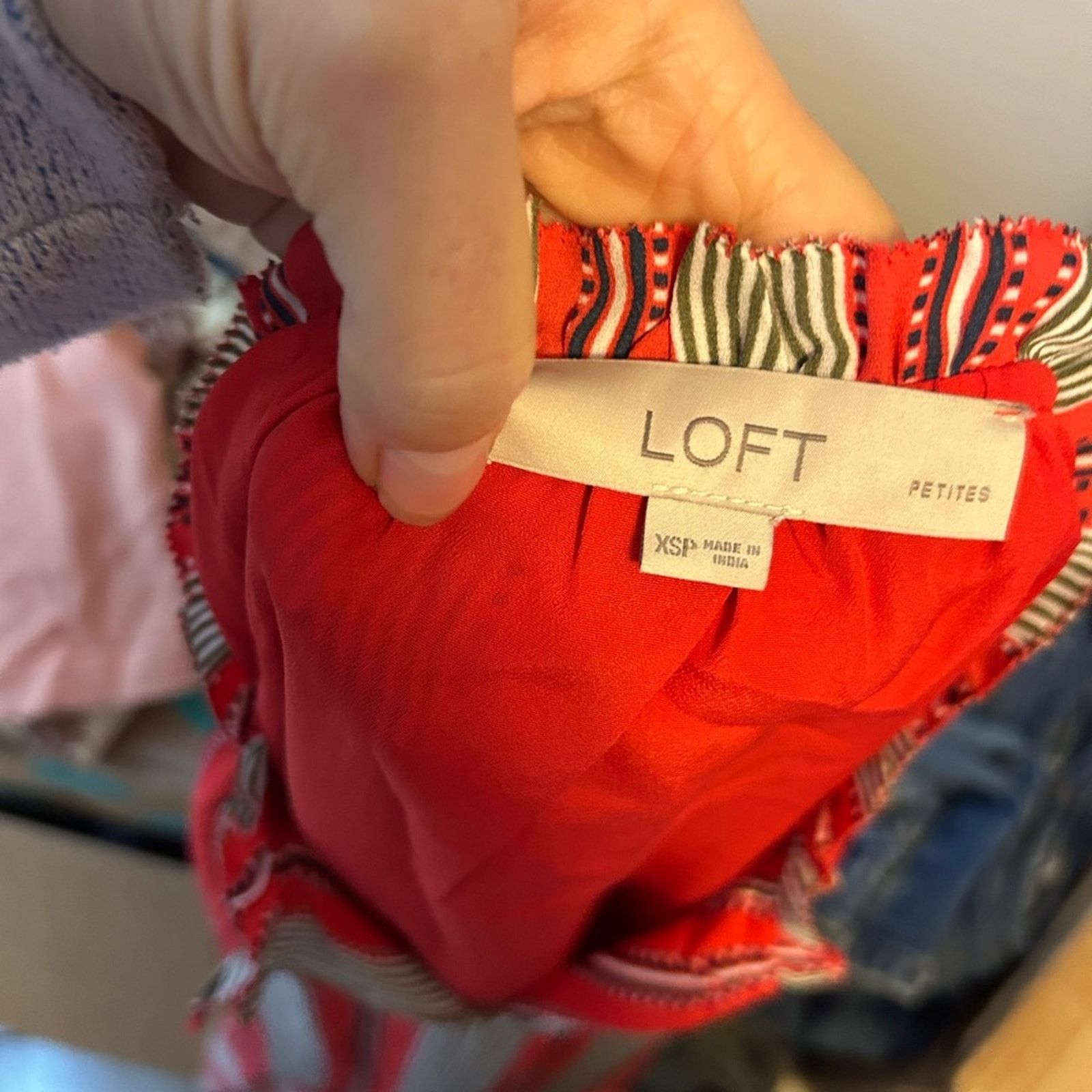 Loft Loft Red and White Striped Flounce Dress Size XS / US 0-2 / IT 36-38 - 3 Thumbnail