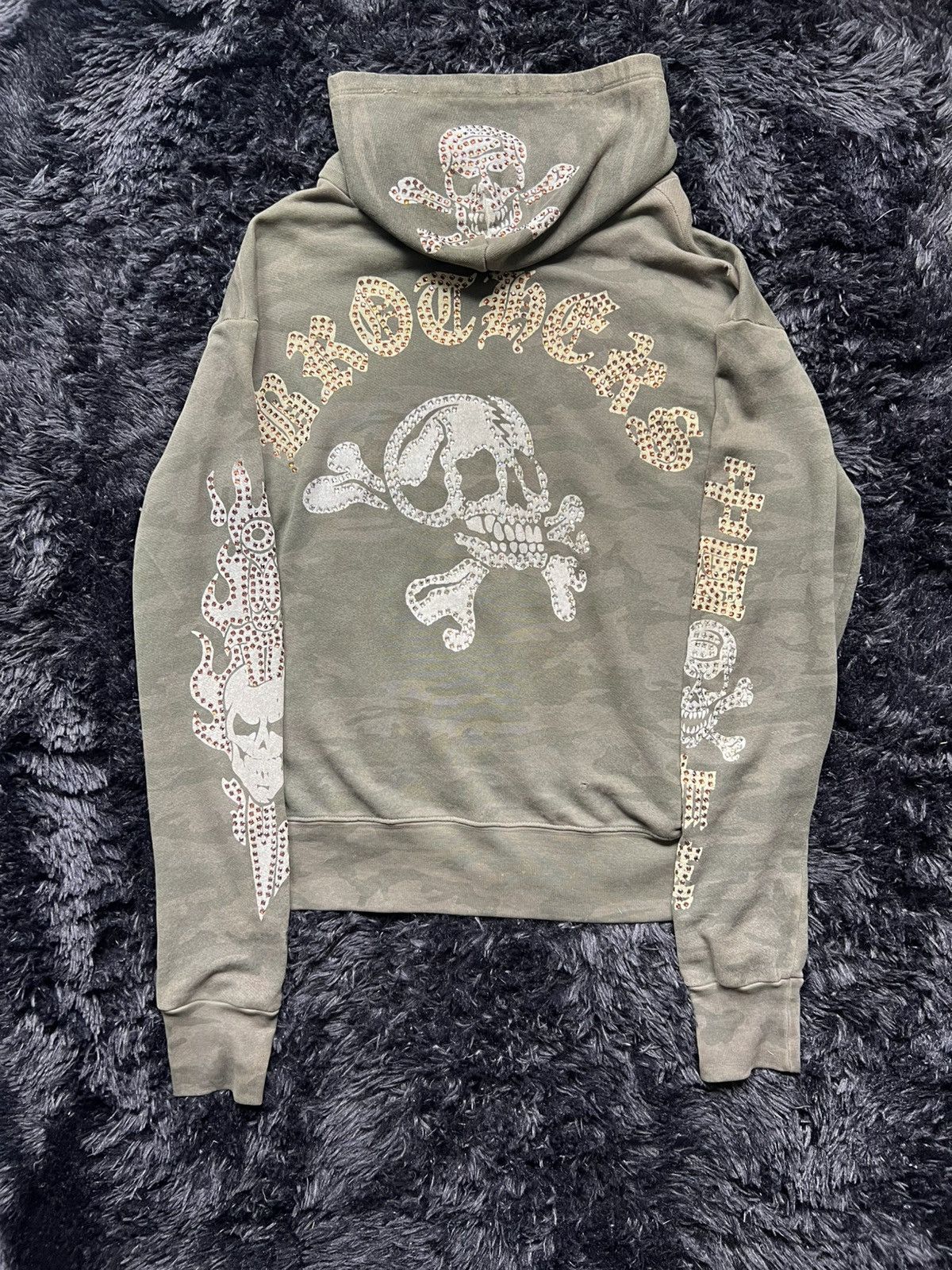 The Great China Wall Swarovski Skull Hoodie 1999 Size US L / EU 52-54 / 3 - 2 Thumbnail