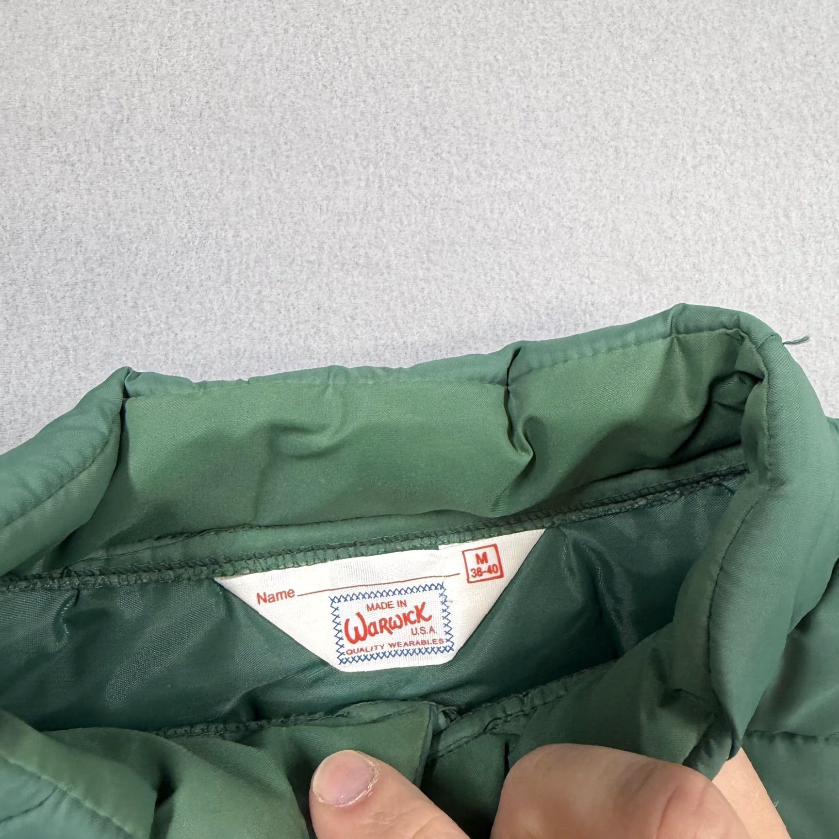 Vintage VINTAGE Warwick Vest Mens M Green Quilted Puffer NK Logo Snap Front USA Outdoor Casual Workwear Winter Size US M / EU 48-50 / 2 - 5 Thumbnail