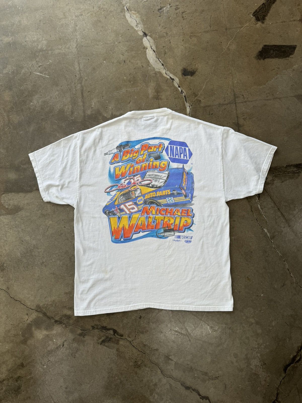 NASCAR × Vintage Vintage NASCAR Michael Waltrip Winning Tee Large Size US L / EU 52-54 / 3 - 4 Thumbnail