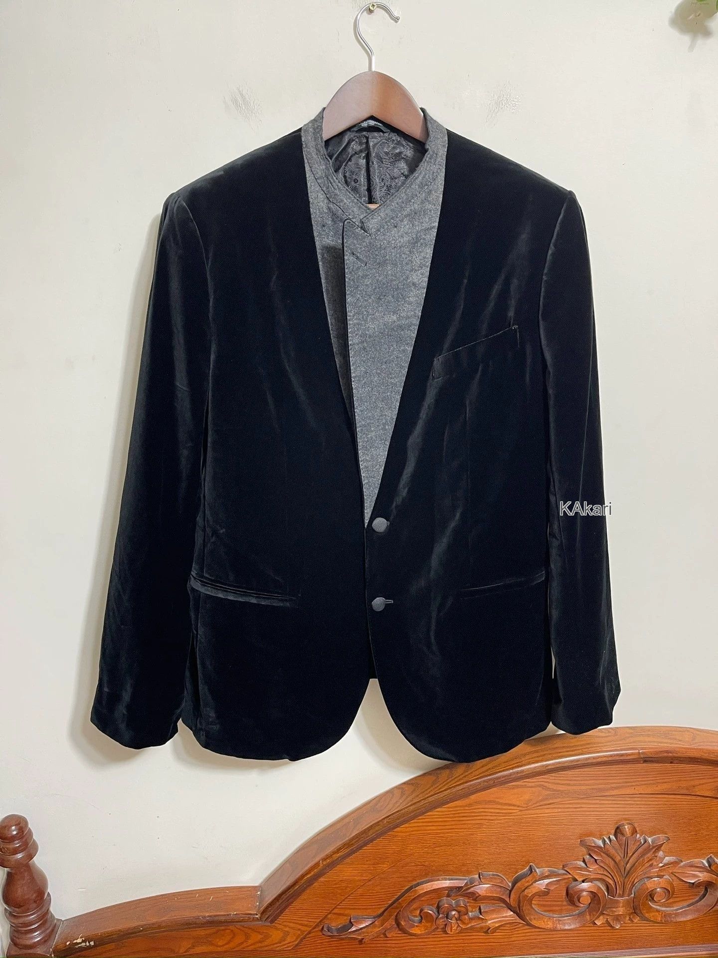 Dolce & Gabbana Black Velvet Single-Breasted Light Jacket Size US XXS / EU 40 - 1 Thumbnail