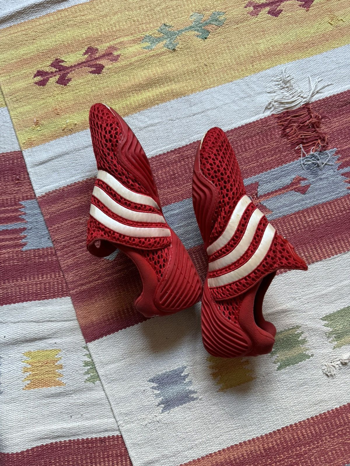Vintage Vintage 00’s 2004 Adidas y2k Red Moc Slip-Ons Sneakers Size US 8.5 / EU 41-42 - 3 Thumbnail