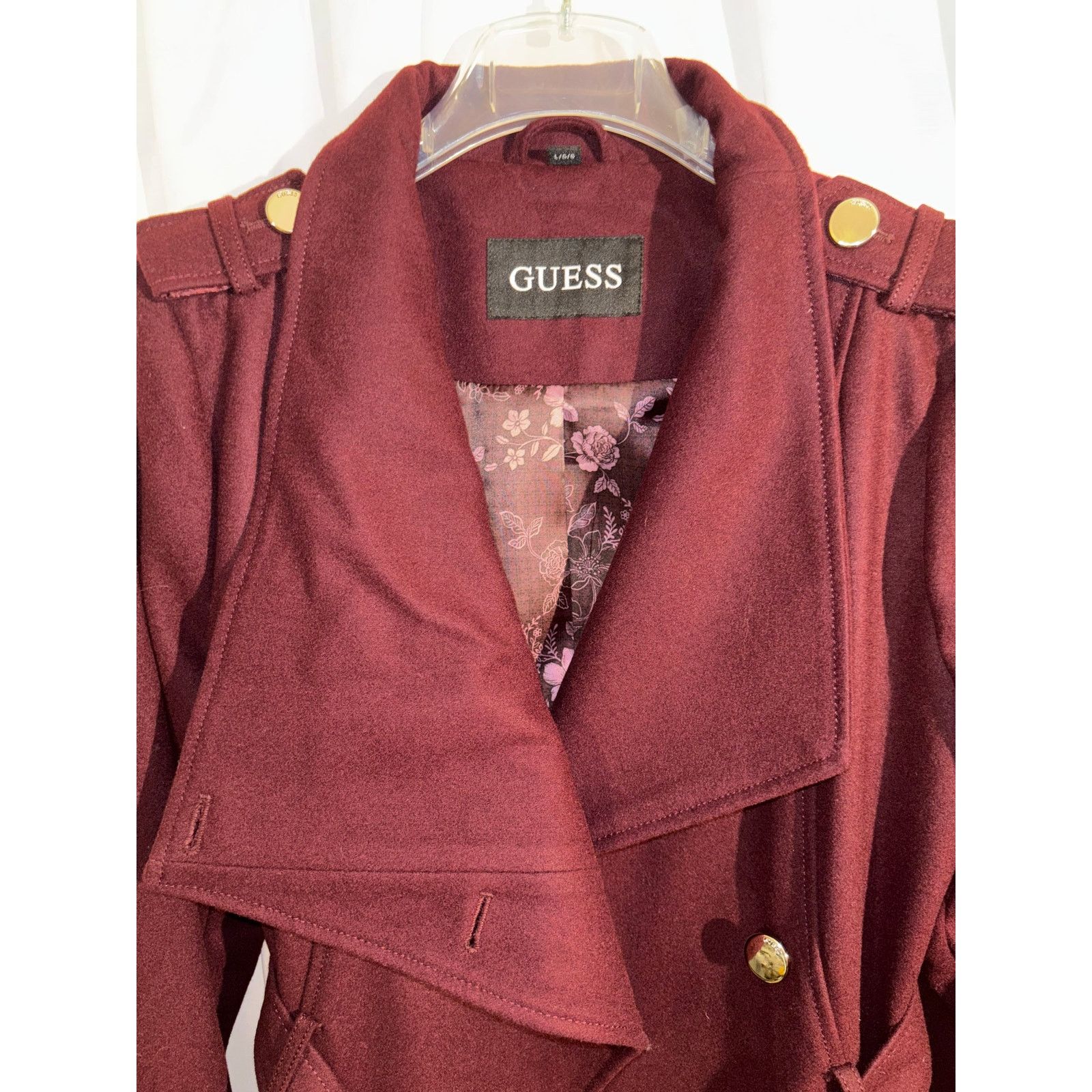Guess NWT Guess Belted Wool Trench Coat - Size Large Size L / US 10 / IT 46 - 3 Thumbnail