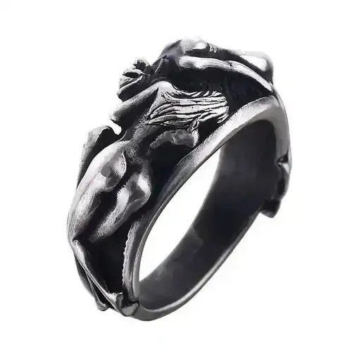 Japanese Brand Skeleton Reaper Nude Sexy Girl Art Ring Size ONE SIZE - 1 Thumbnail