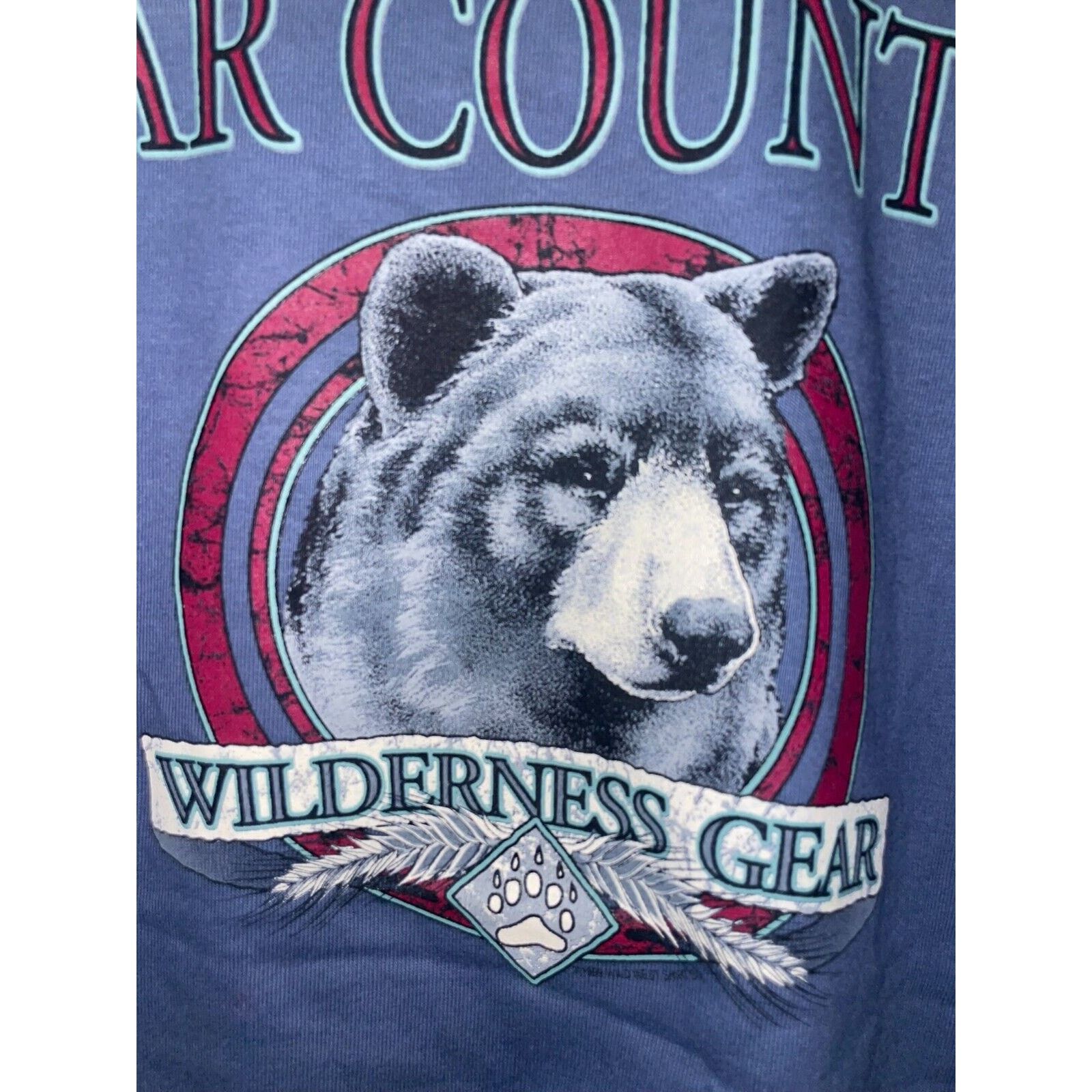 Jerzees Vintage Bear Shirt Animal Country Tennessee VTG 90s Large Size US L / EU 52-54 / 3 - 8 Thumbnail