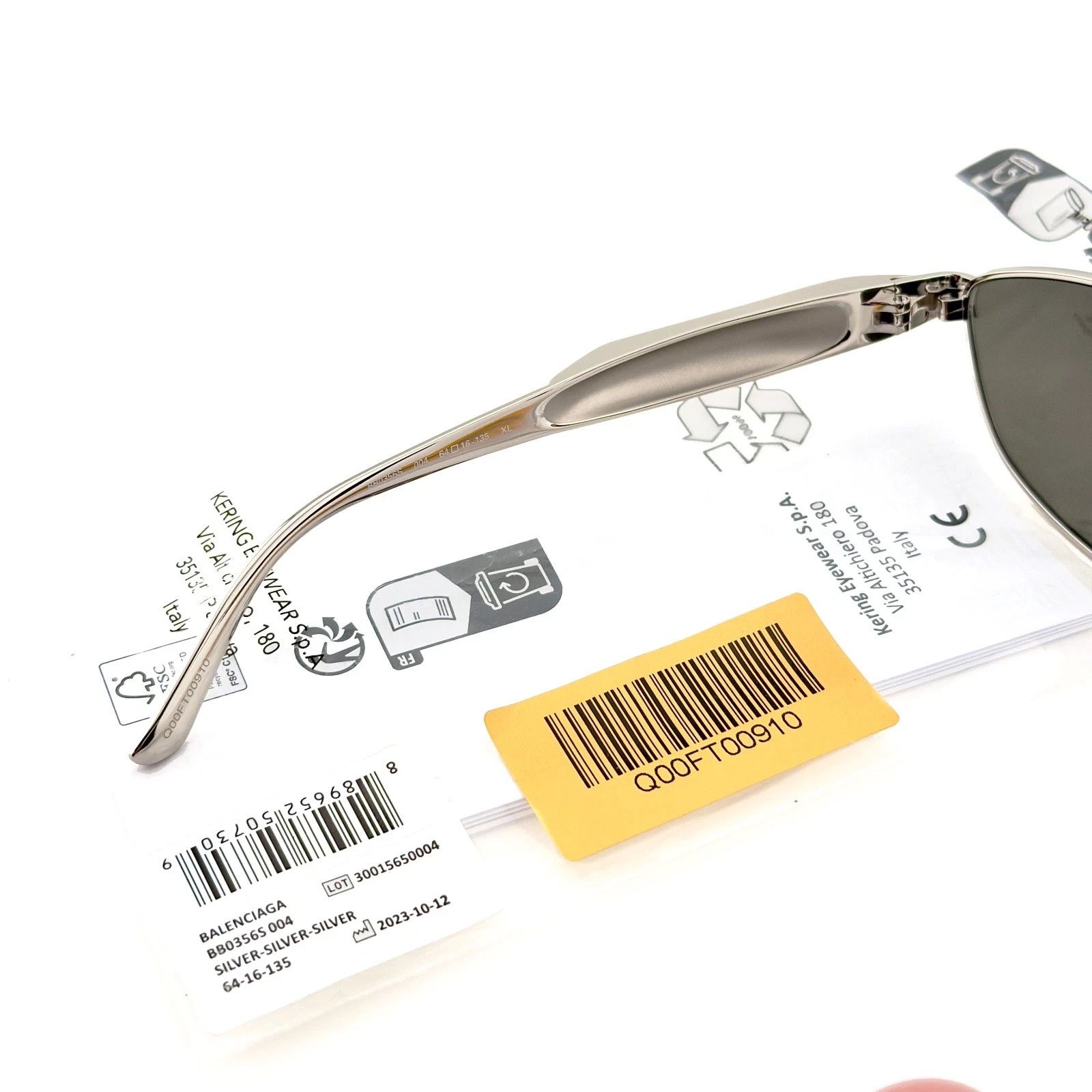 Balenciaga BALENCIAGA 0356 Silver Mirror 004 Fashion Sunglasses BB0356S Size ONE SIZE - 6 Thumbnail