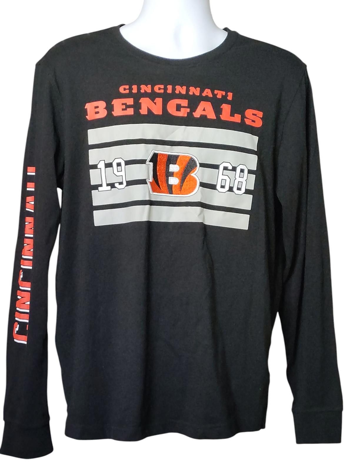 NFL NFL Cincinnati Bengals Black Long Sleeve Graphic T-Shirt Size ONE SIZE - 3 Thumbnail